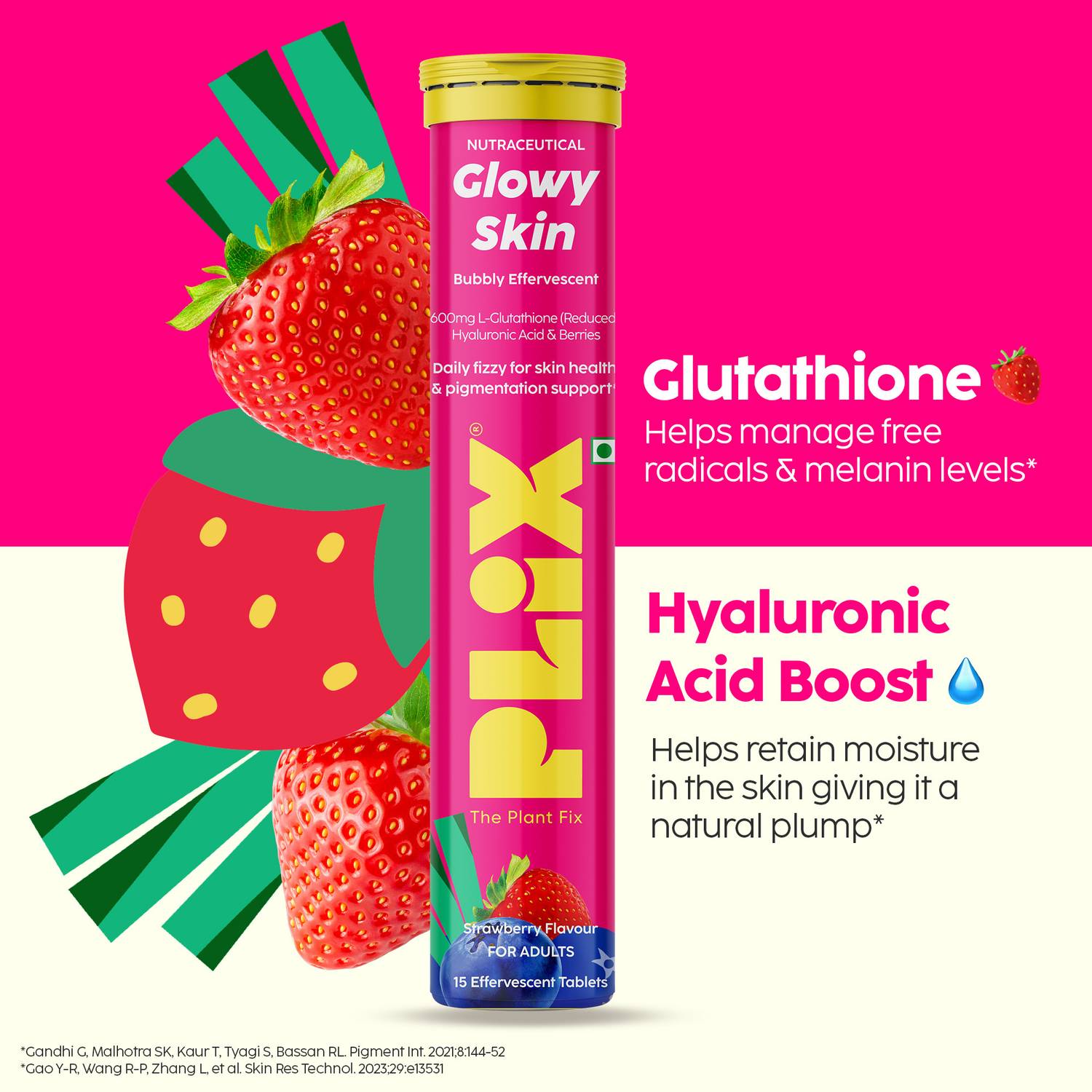 The Plant Fix Plix Glowy Skin Bubbly Effervescent 600mg - Image 4