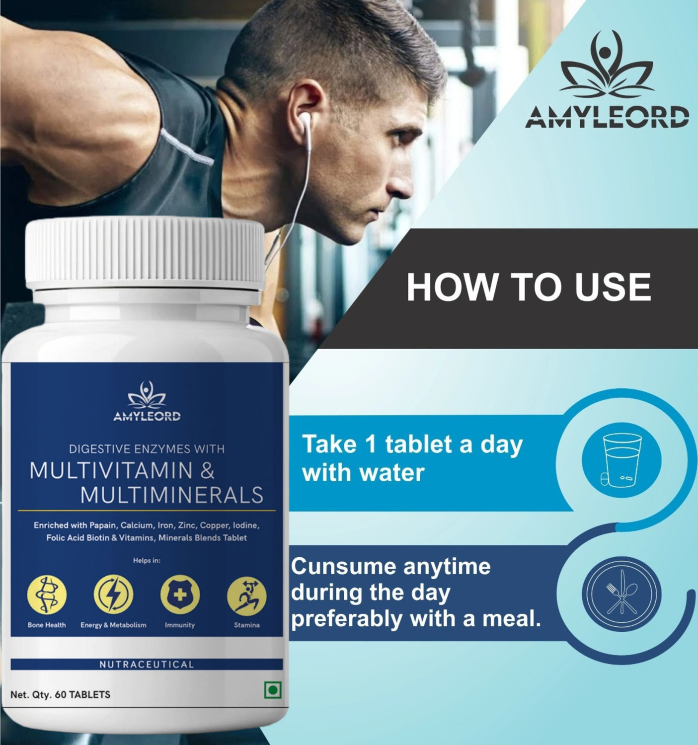 Image of Amyleord Multivitamin With Multiminerals And Digestive Enzymes