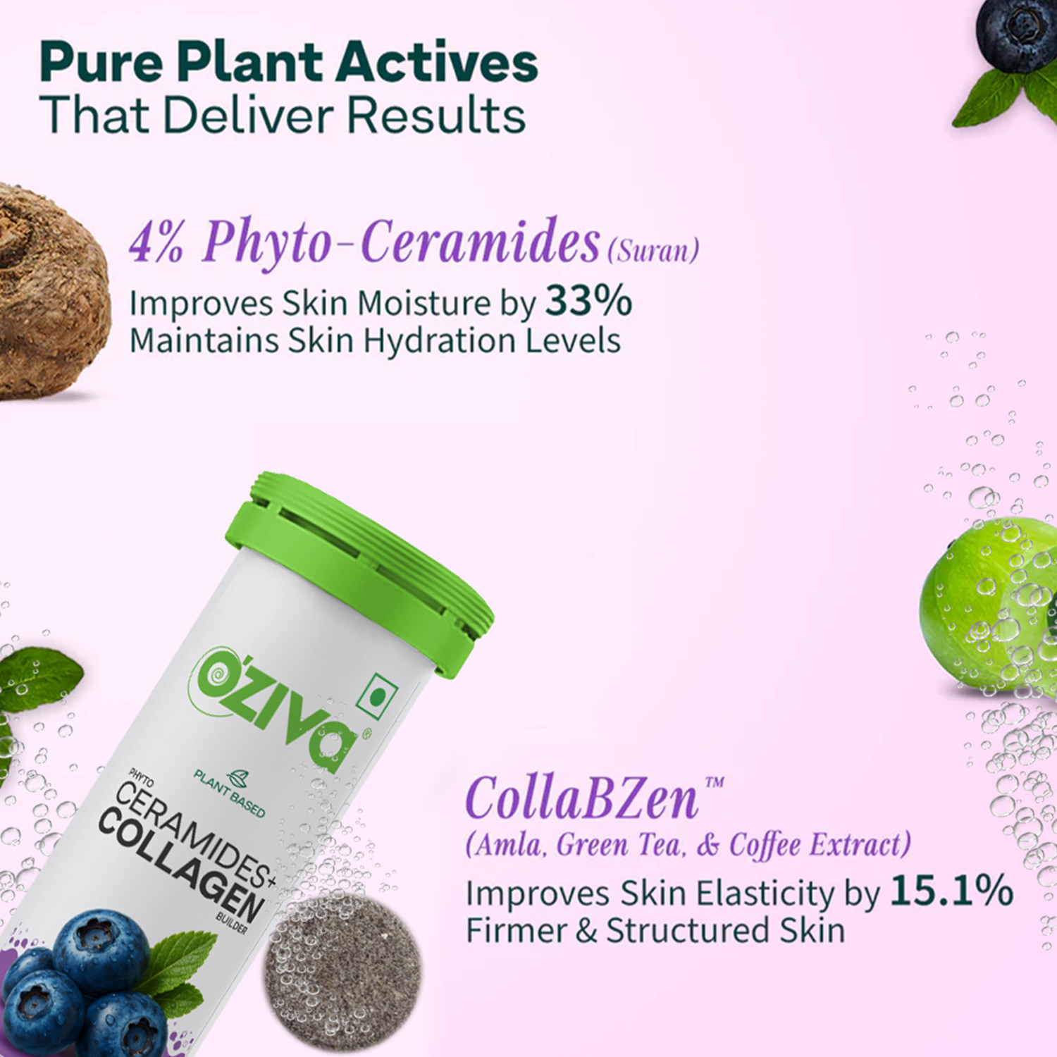 Image of OZiva Phyto Ceramides + Collagen Builder | For Mositure Retention & Hydration Boost