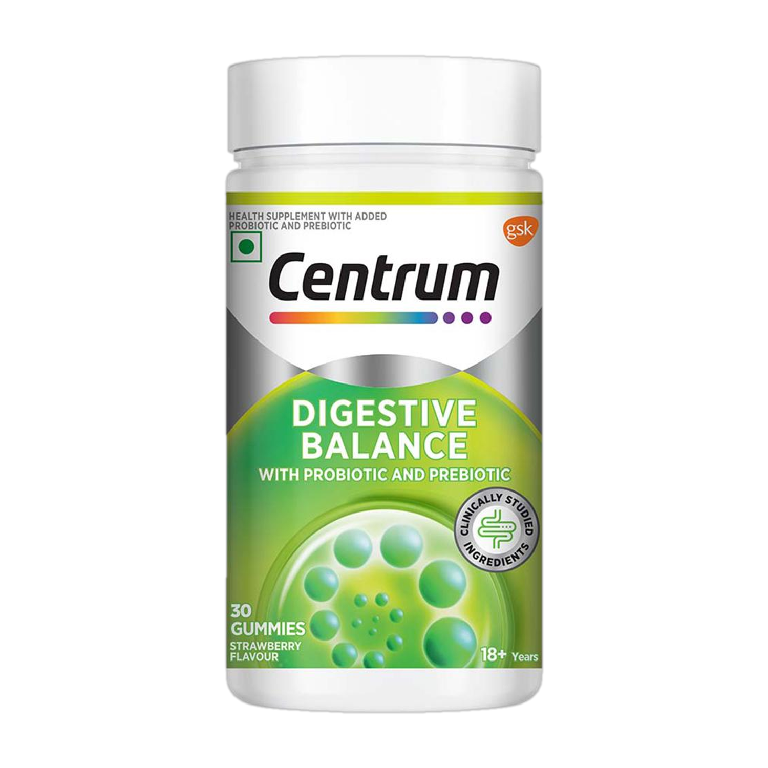 Centrum Digestive Balance Gummies, 30s |100% Veg|World's Multivitamin