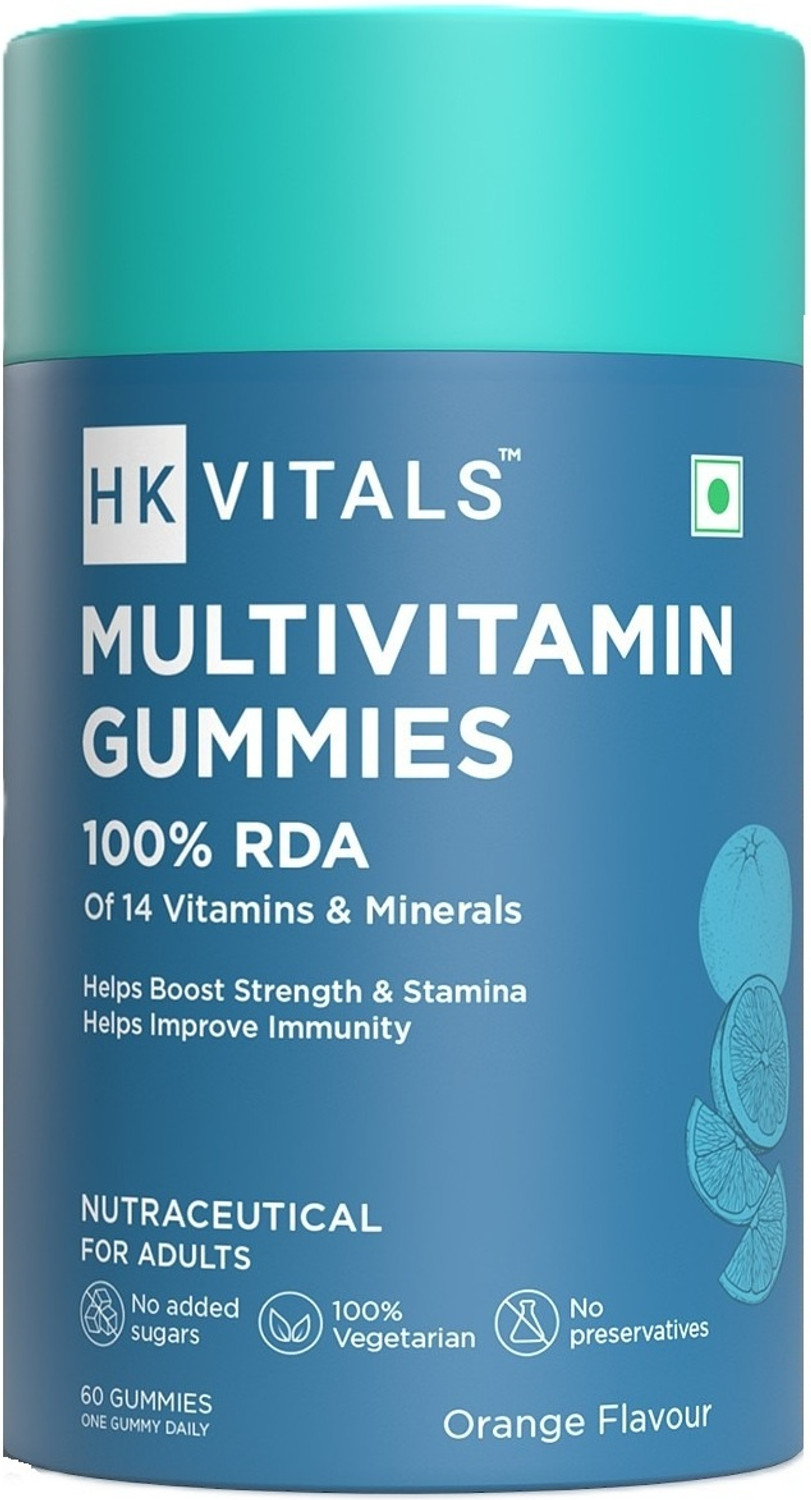 Image of hk vitals Multivitamin Gummies, Orange | Supports Energy, Immunity & Joint Health