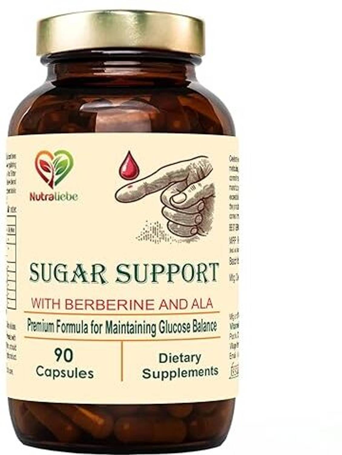 Nutraliebe Premium Blood Sugar Support, Natural Glucose Control with Berberine