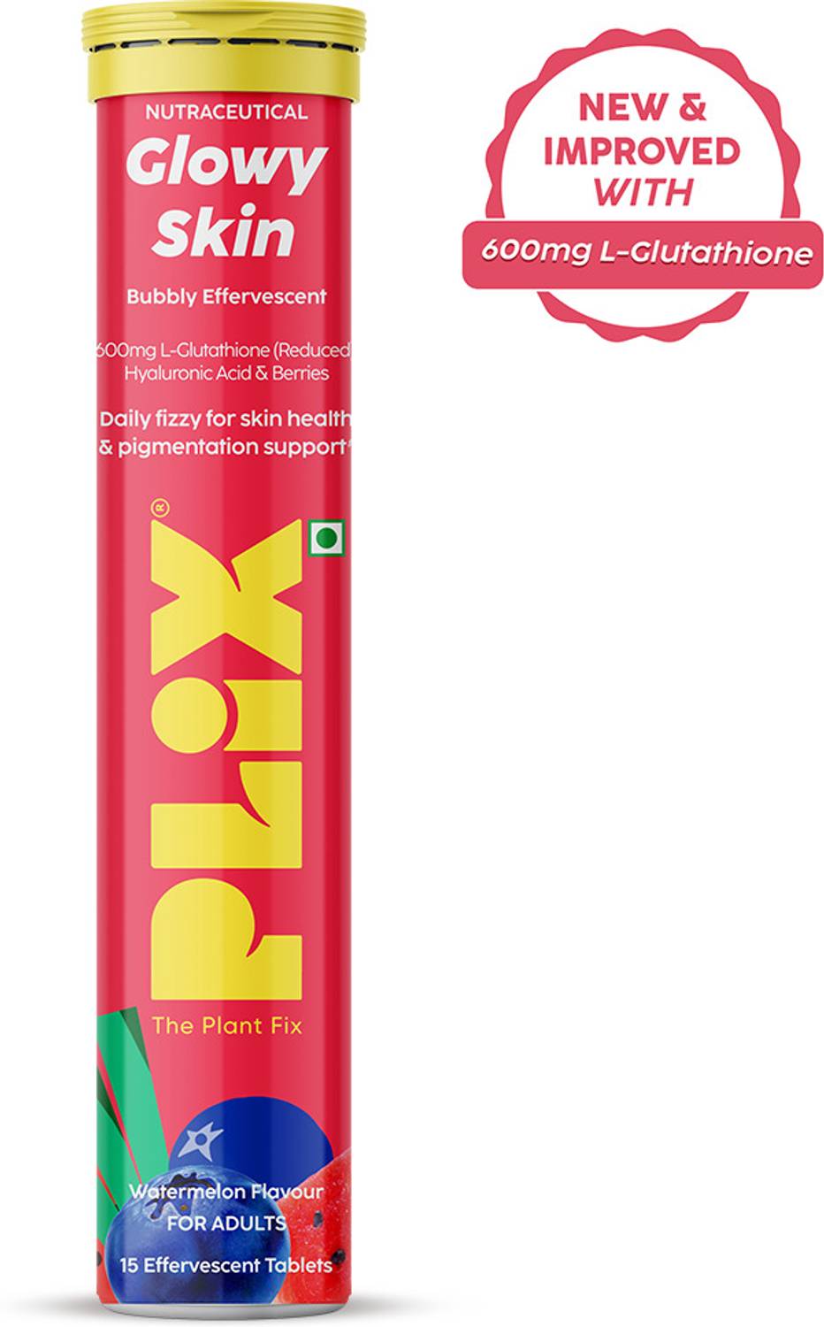 The Plant Fix Plix Glowy Skin Bubbly Effervescent 600mg Glutathione