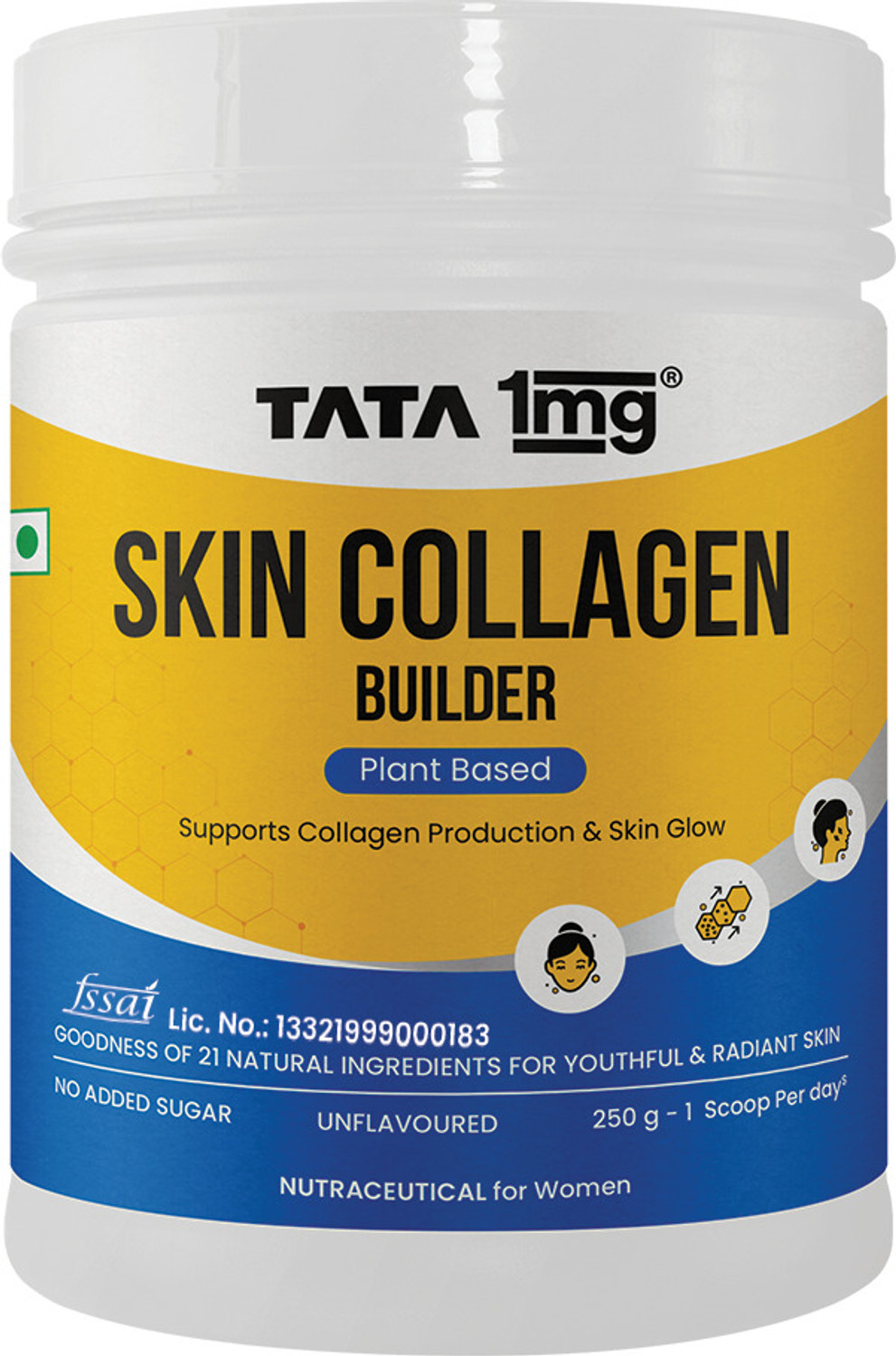 Image of TATA 1mg Skin Collagen Builder | Plant-Based Collagen Supplement for Skin & Glow