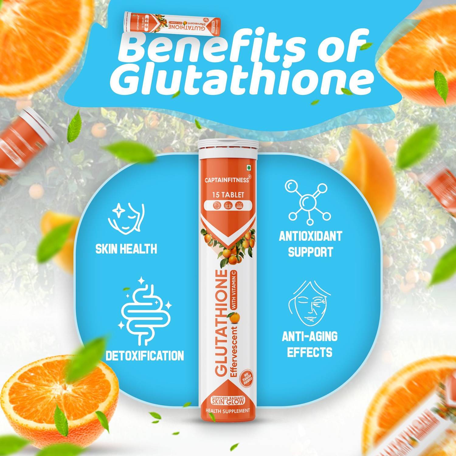 glutathione effervescent tablet effectiveness CaptainFitness L-Glutathione Effervescent Tablet with Vitamin C to Reduce  Pigmentation|#19|