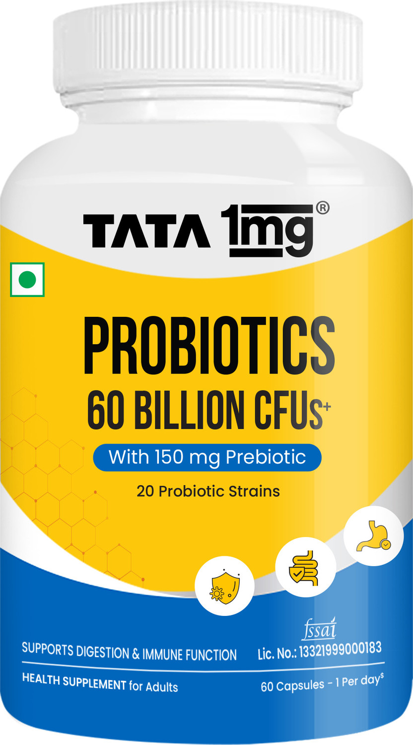 Image of TATA 1mg Probiotics 60B CFU with 20 Strains & 150 mg Prebiotic