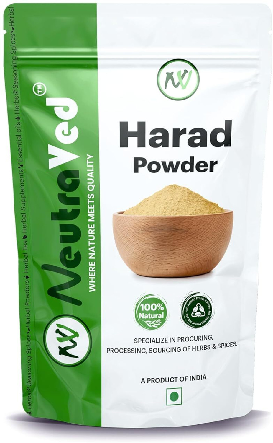 Image of NeutraVed Natural Harad Powder Haritaki Fruit Powder Terminalia Chebula