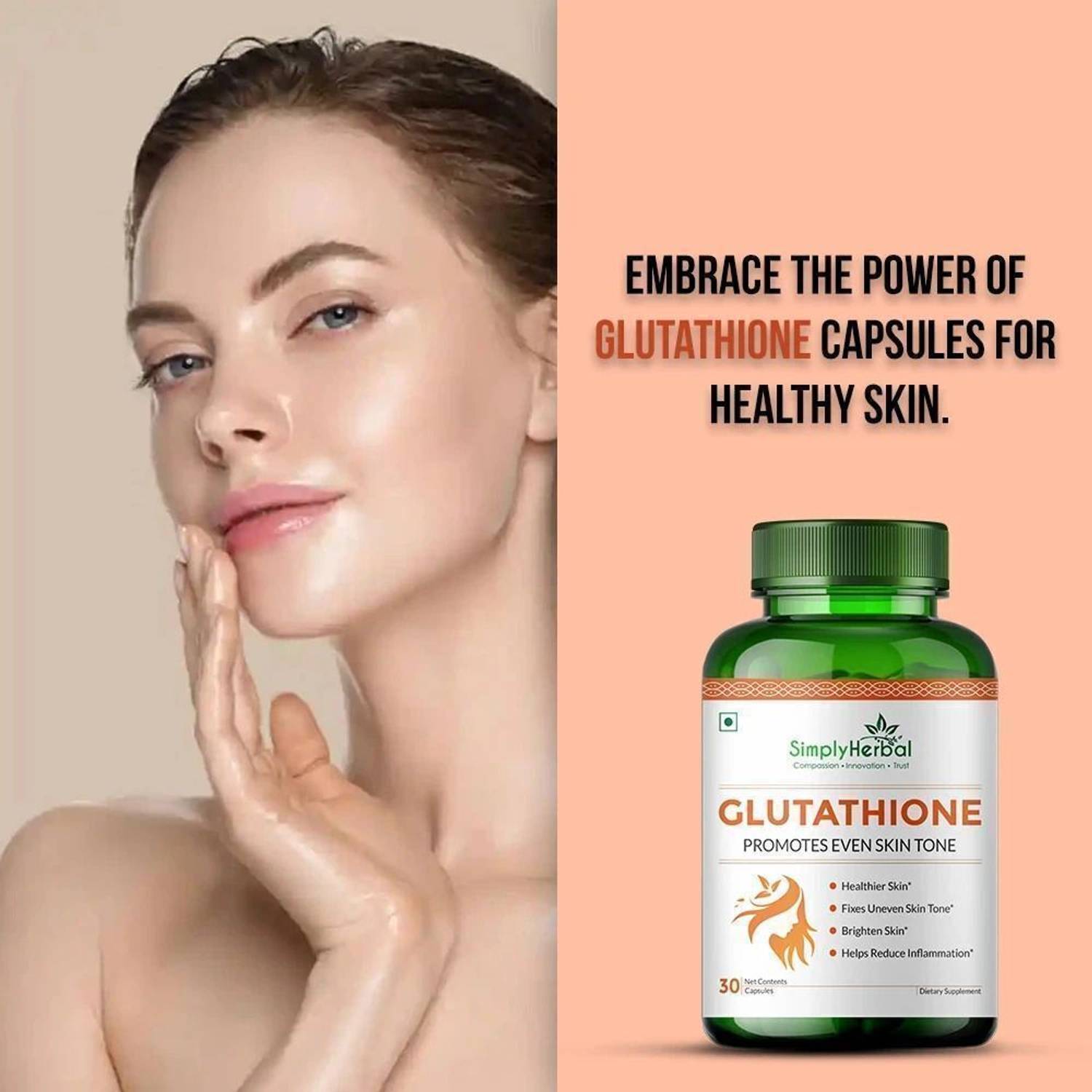 l glutathione 1000mg ebay Simply Herbal Capsule with Vitamin C,E & Grapeseed for Skin Lightening & Whitening Price in India Flavor:Duo Pack (Peach Mango + Watermelon) Ghkcu Peptide Serum - Vitamin C booster ampoule