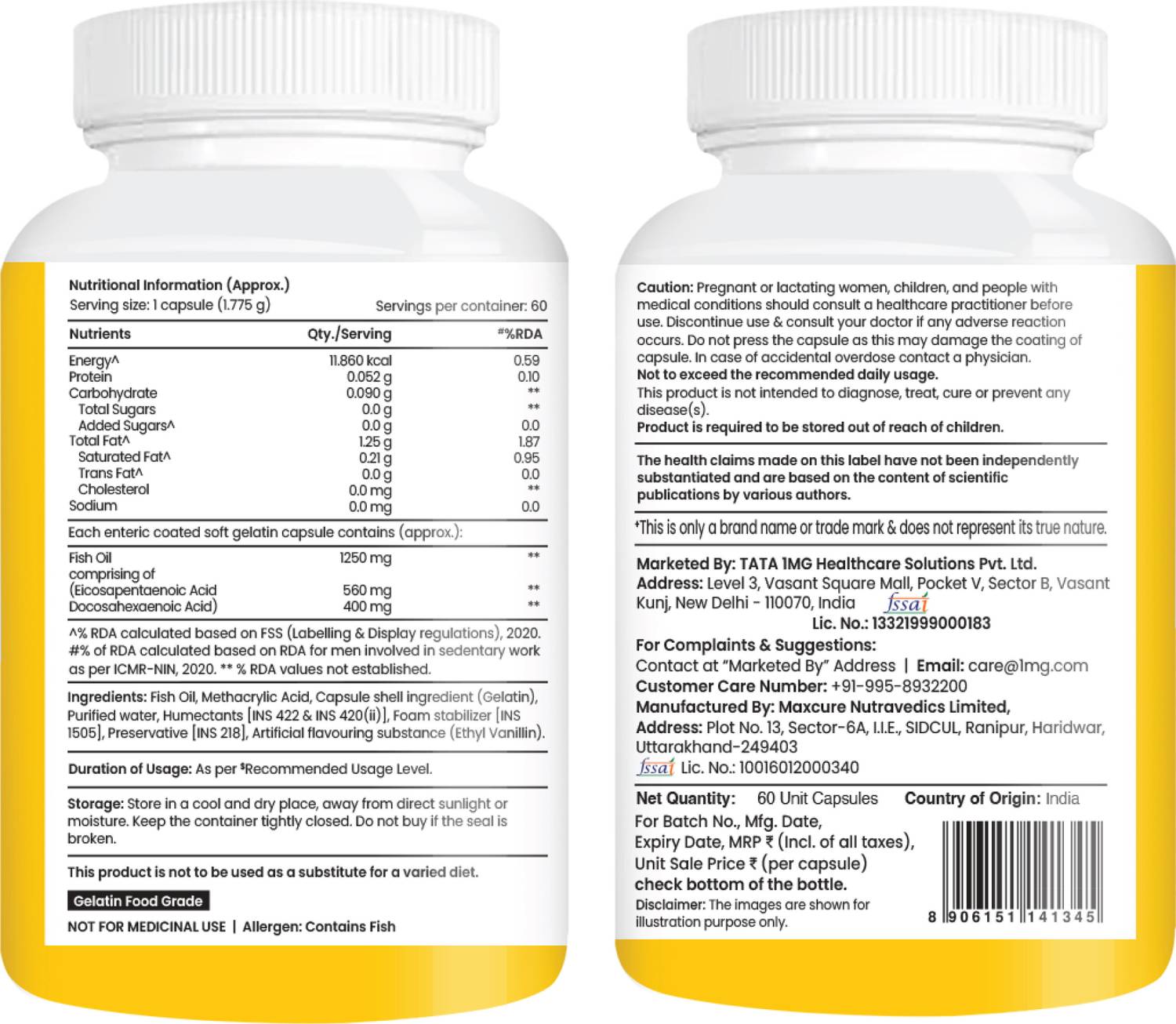 TATA 1mg Triple Strength Omega 3, 560 mg - Image 2