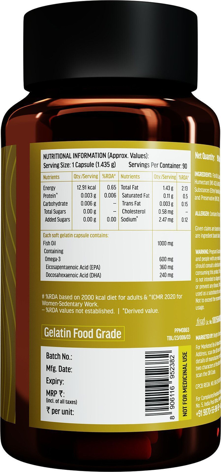 Image of HEALTHKART hk vitals Advanced Omega-3 with 360mg EPA & 240mg DHA