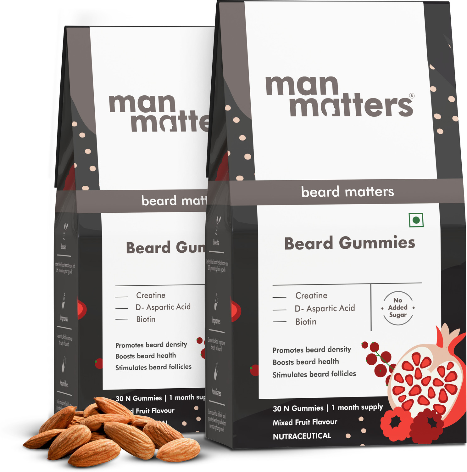 Image of Man Matters Beard Gummies | 2 Month Pack | Improves Beard Density & Stimulates Follicles