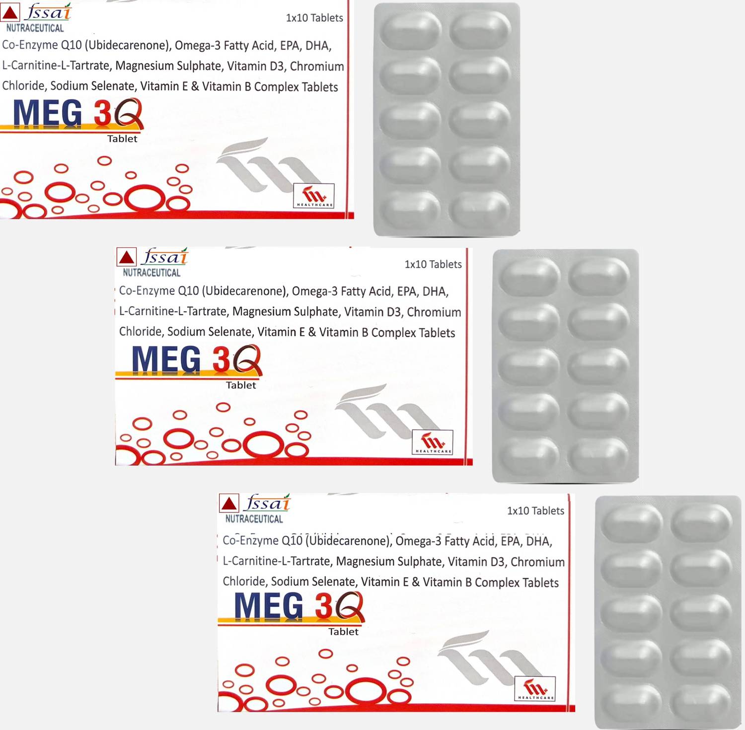 Megma Health Care Meg 3Q (CoEnzyme Q10 100Mg) Omega 3 L-Carnitine Vitamin  D2 + Multivitamin Price in India - Buy Megma Health Care Meg 3Q (CoEnzyme  Q10 100Mg) Omega 3 L-Carnitine Vitamin
