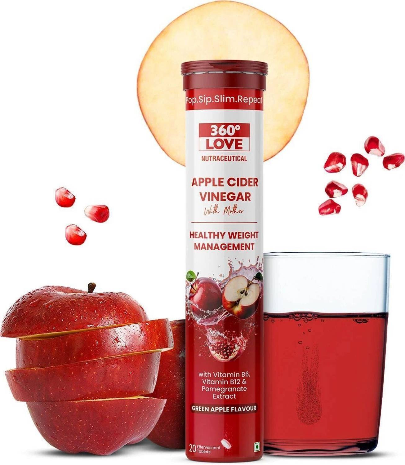 360 LOVE Apple Cider Vinegar Effervescent | Weight Management & Gut Health