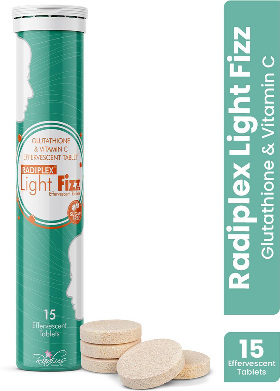 Radiplex Light Fizz 600 mg Glutathione & 1000 mg Vitamin C Effervescent Price in India