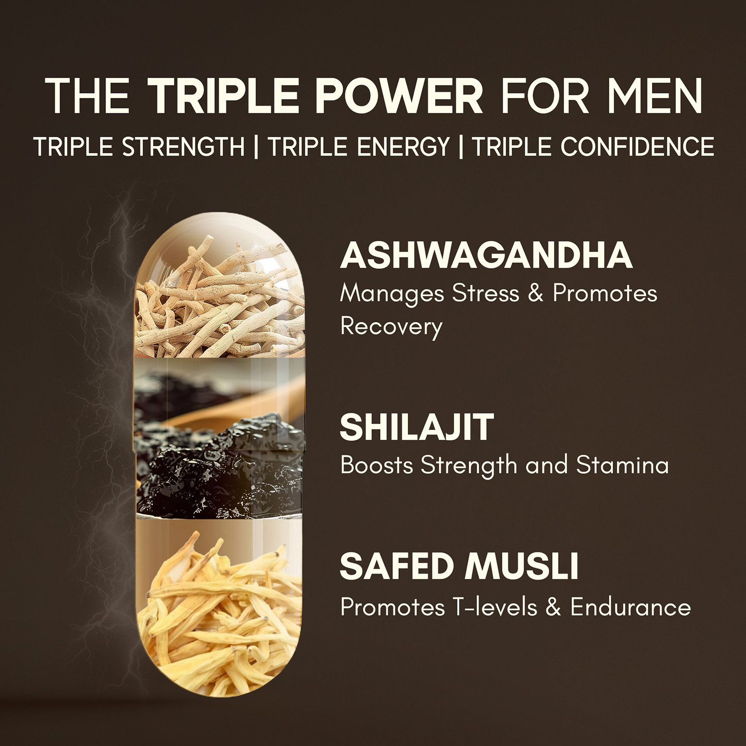 Image of Rasayanam Testo Boost | Natural T-Booster for Men | Strength, Stamina & Energy