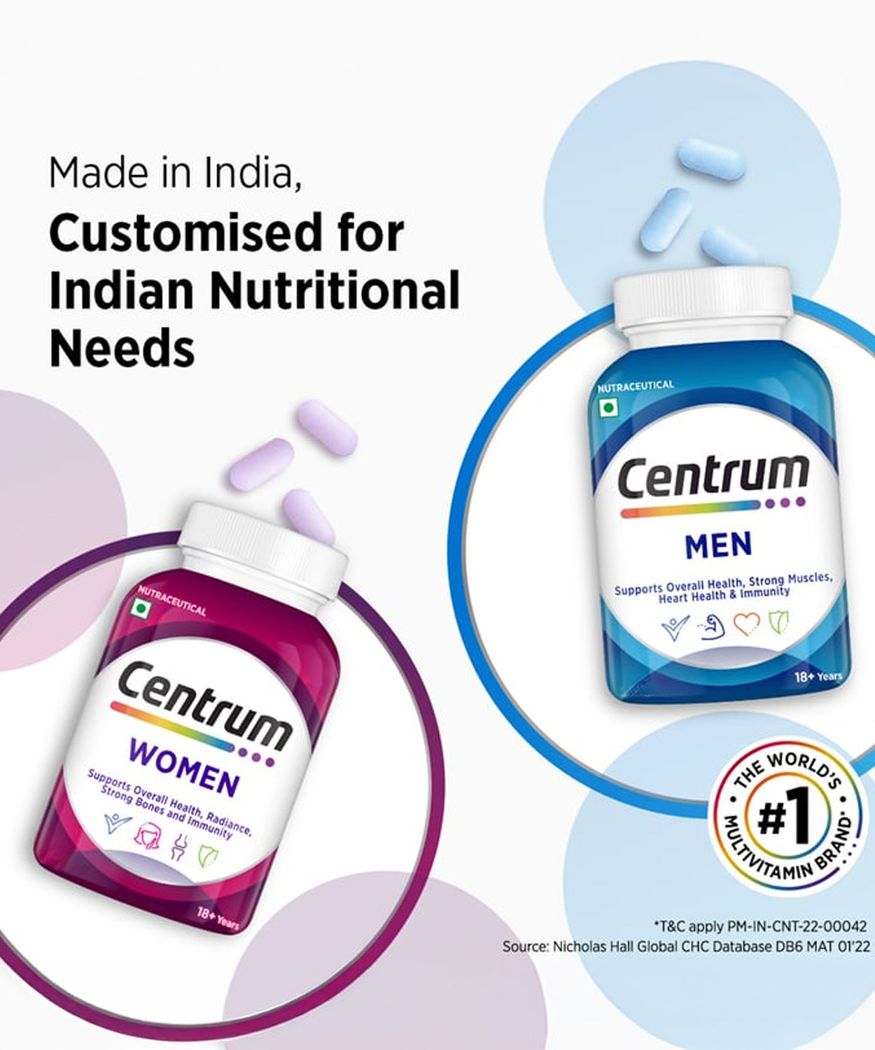 Image of Centrum Men & Women|Supports Overall Health (Veg) | World's No.1 Multivitamin