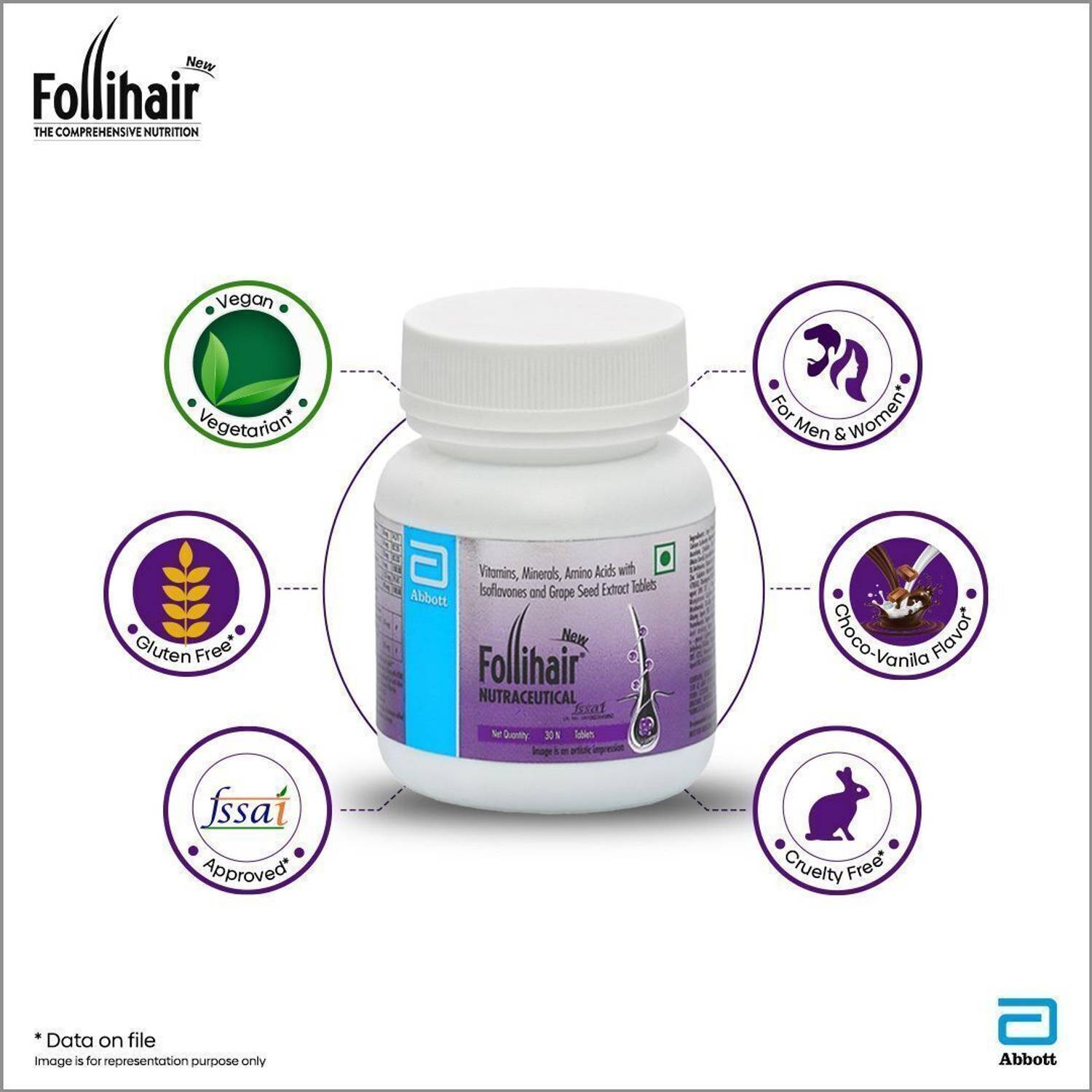 Follihair Biotin, Amino Acids, Vitamins 30 N Tablets (Pack of 2) - Image 5