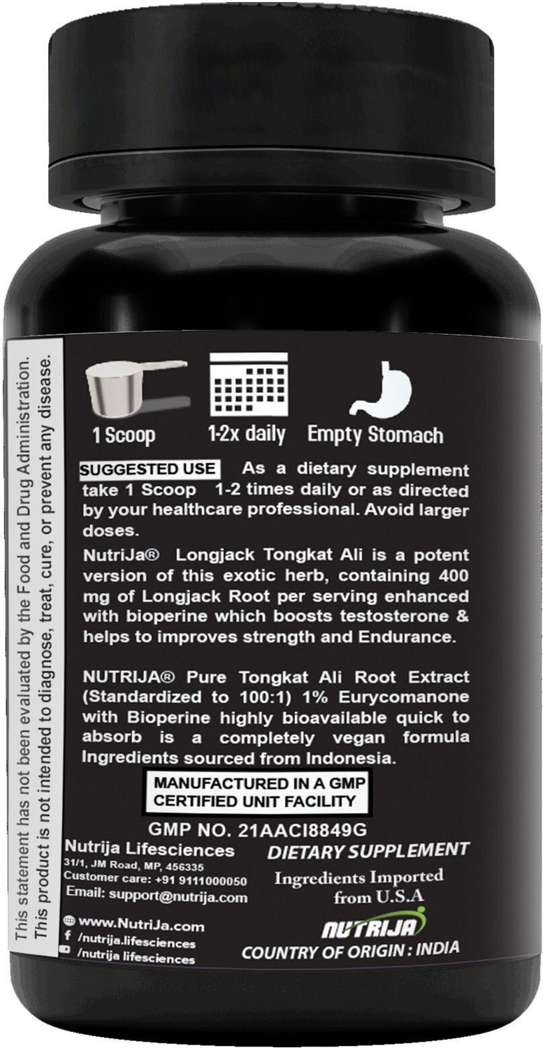 Image of NutriJa Tongkat Ali Extract Powder |Longjack Root Extract Powder -