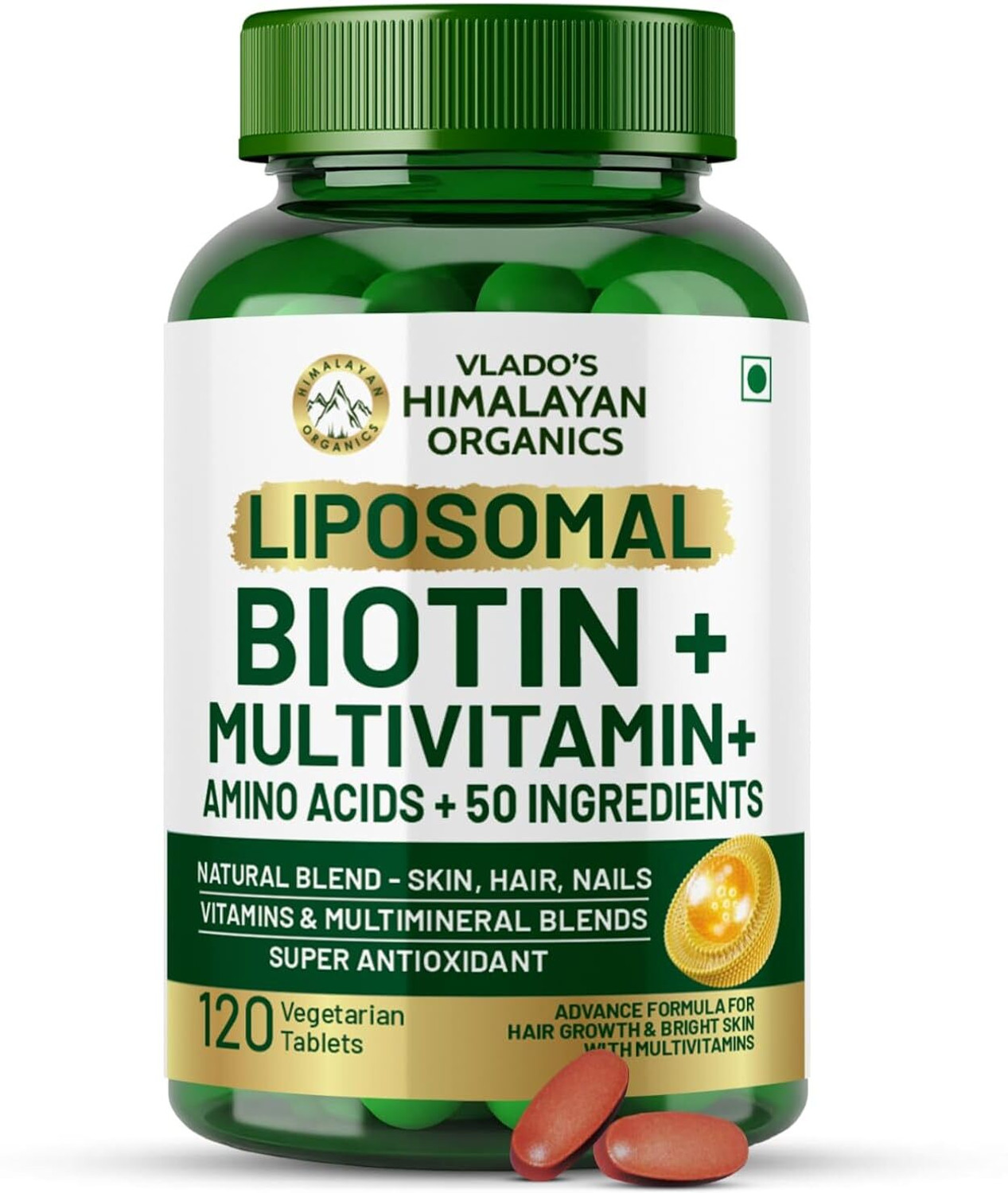 Image of Vlado's Himalayan Organics Liposomal Biotin 10000 MCG With Multivitamin+Multimineral