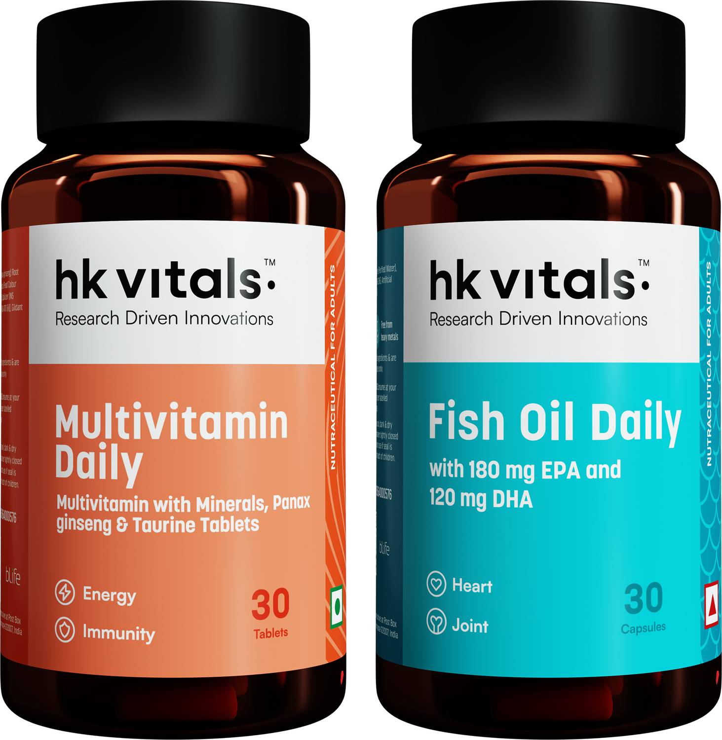 hk vitals Fish Oil + Multivitamin Daily 60 Tablets