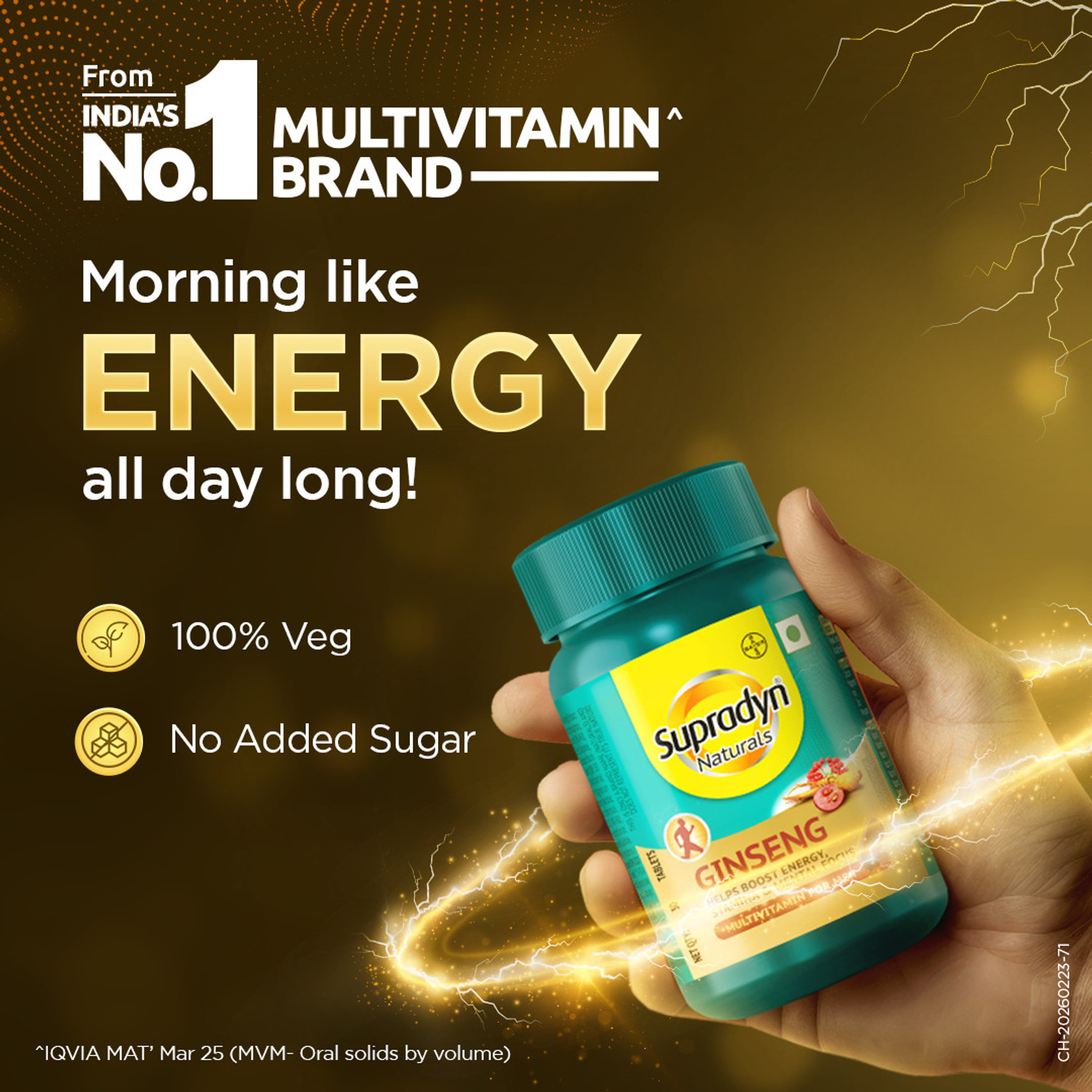 Image of Supradyn Naturals Ginseng Multivitamin For Men For Energy, Stamina and Mental Focus