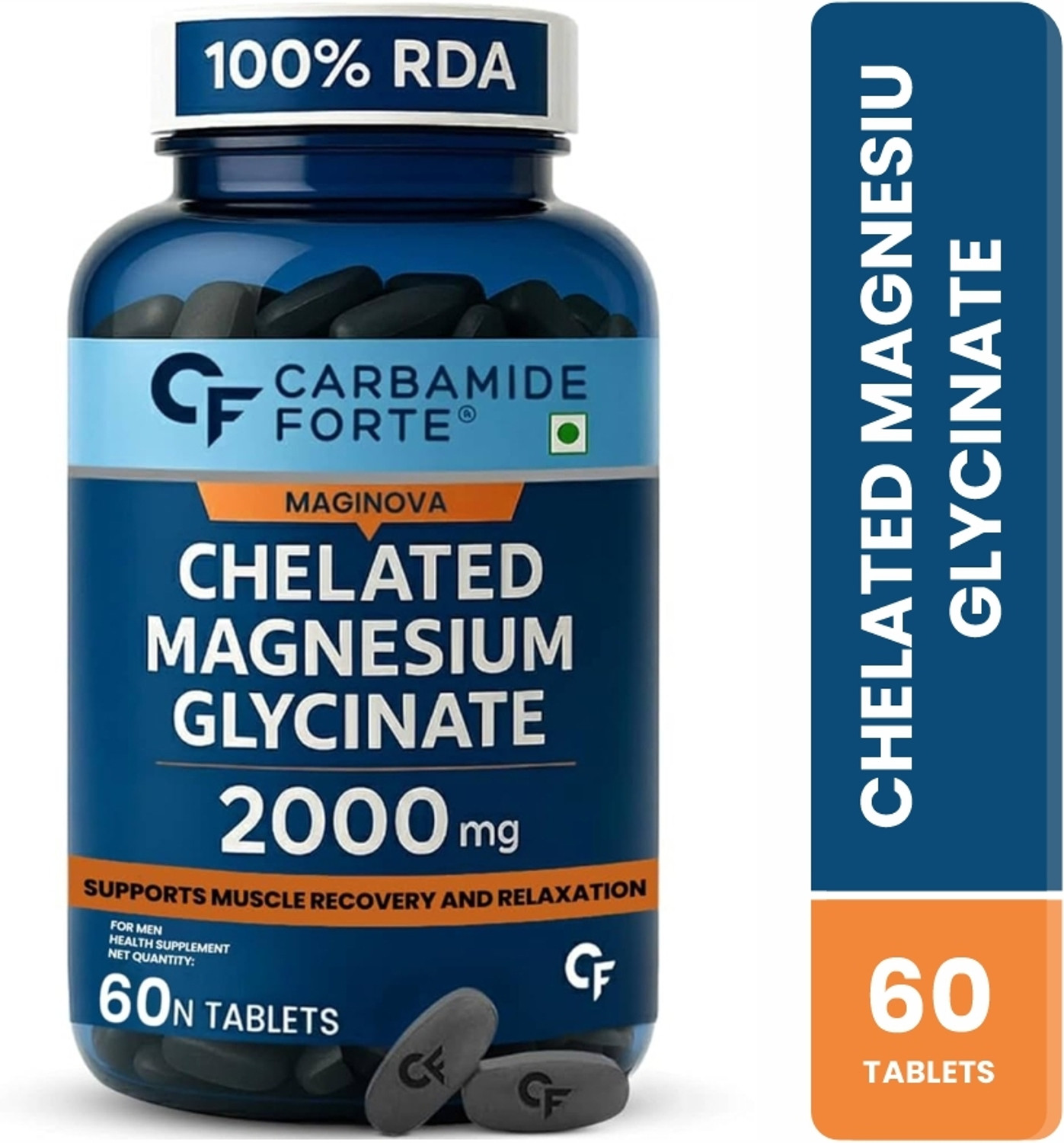 Image of CARBAMIDE FORTE Chelated Magnesium Glycinate 2408mg Per Serving | Magnesium Supplement