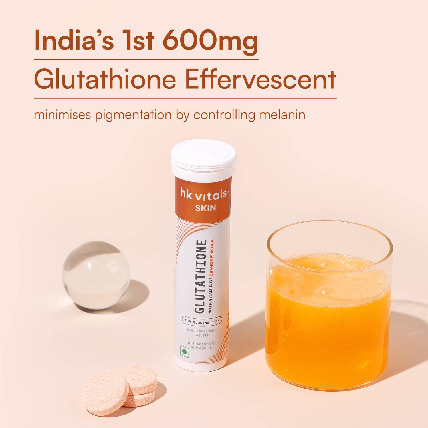 hk vitals Glutathione Effervescent, Orange - Image 4