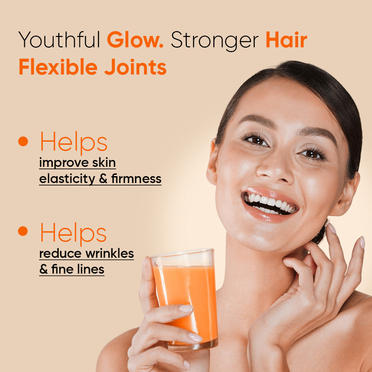 Image of CureForever Korean Marine Collagen Supplement Hydrolyzed Collagen Powder Mango Citrus Flavor