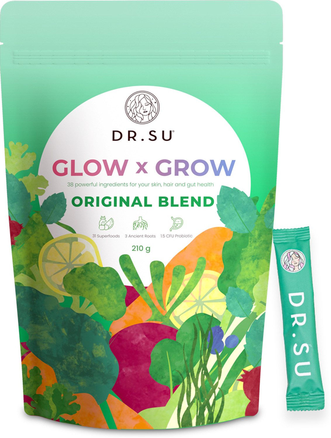 Image of Dr.Su Glow X Grow Original Blend Powder For Men and Women
