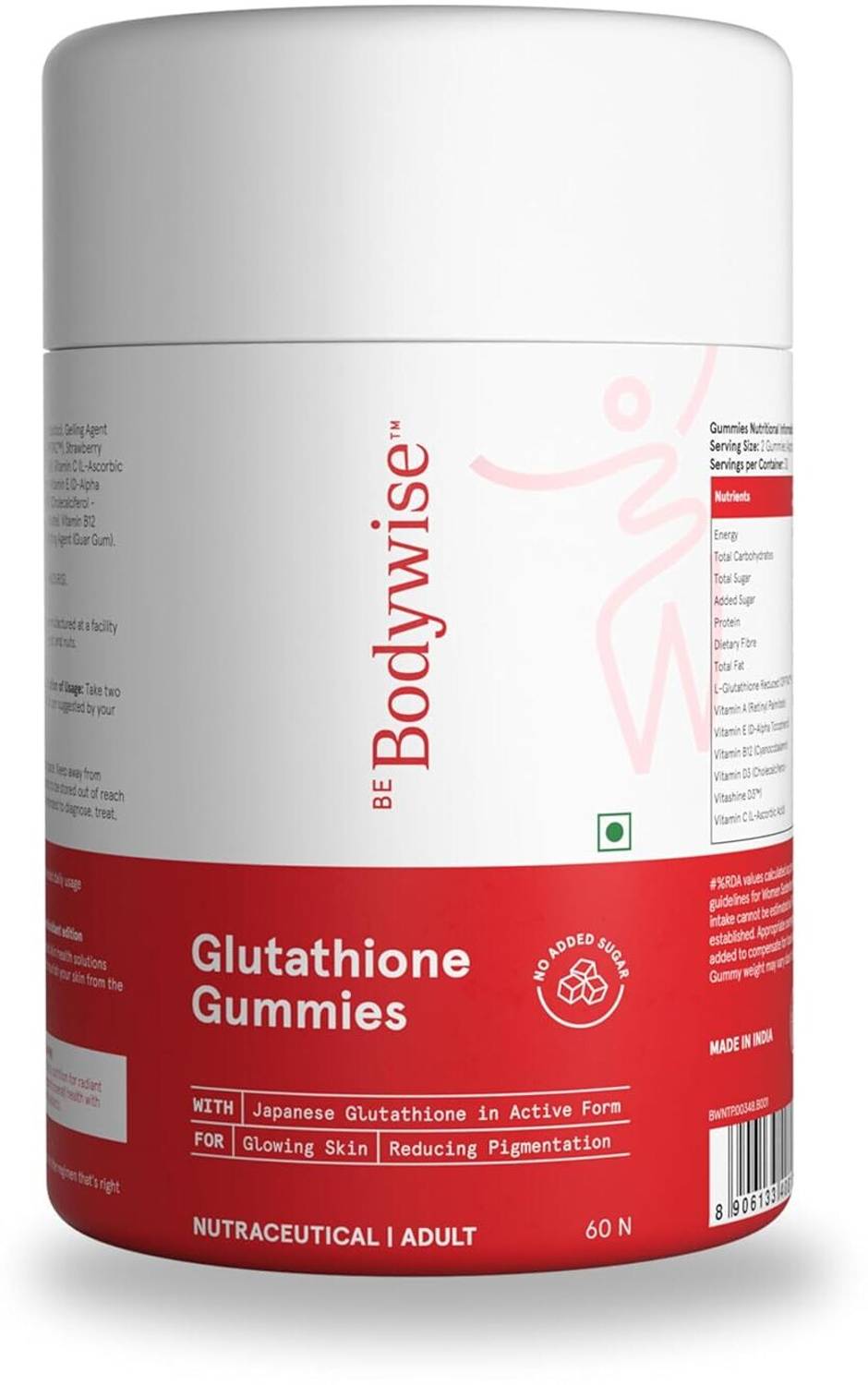 Be Bodywise Glutathione Gummies for Glowing, Radiant Skin | 500mg  Glutathione per serving Price in India - Buy Be Bodywise Glutathione  Gummies for Glowing, Radiant Skin | 500mg Glutathione per serving online