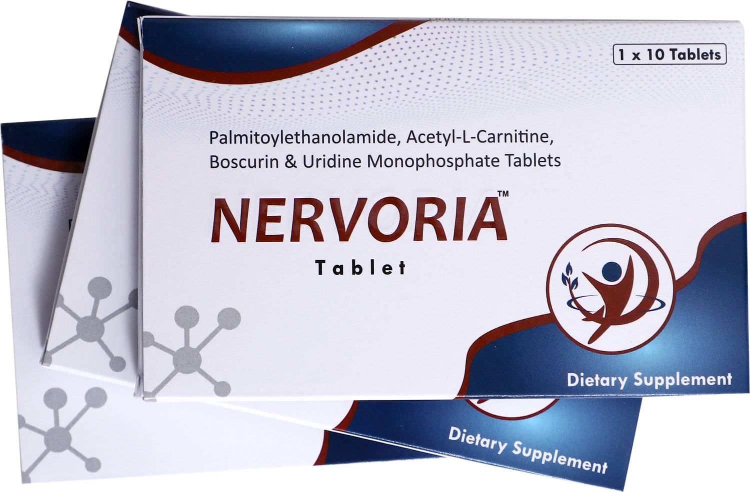 Nervoria Palmitoylethanolamide,acetyl-L-carnitine,boscurin & uridine monophosphate tablet Price in India