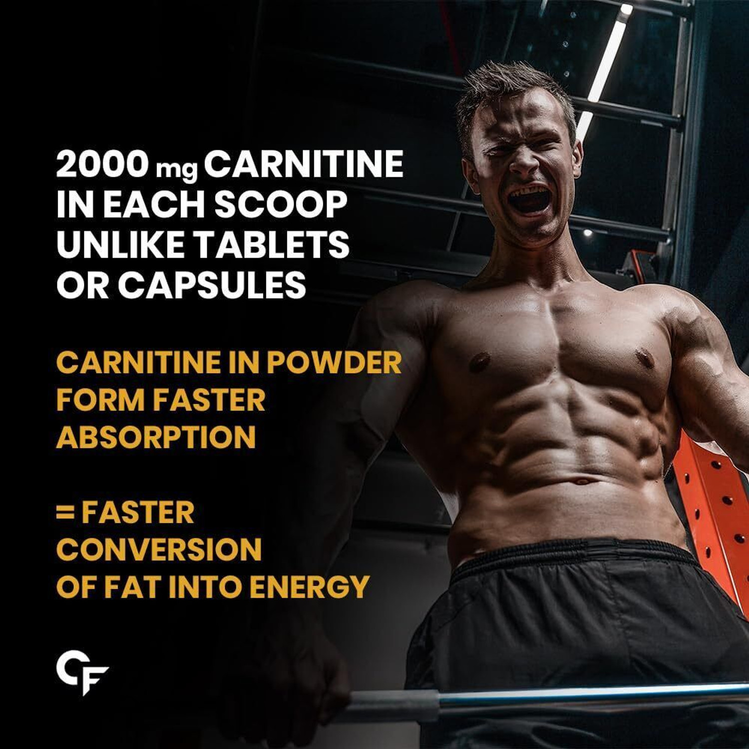 Image of CARBAMIDE FORTE L-Carnitine L-Tartrate Powder Post & Pre Workout Supplement - 2000mg