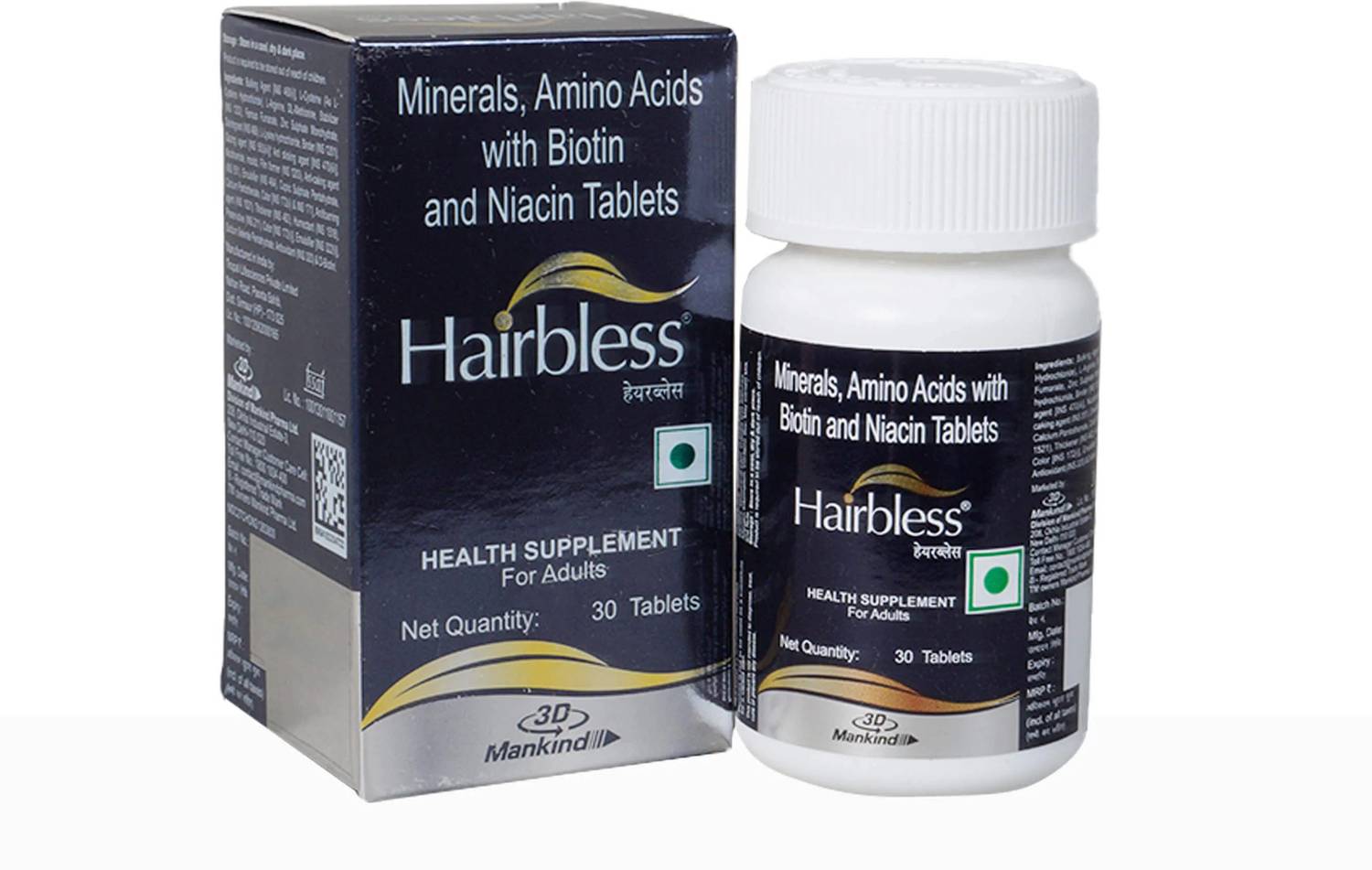 Hairbless HEALTHSUPPLEMENT TABLETS 30 Tablets