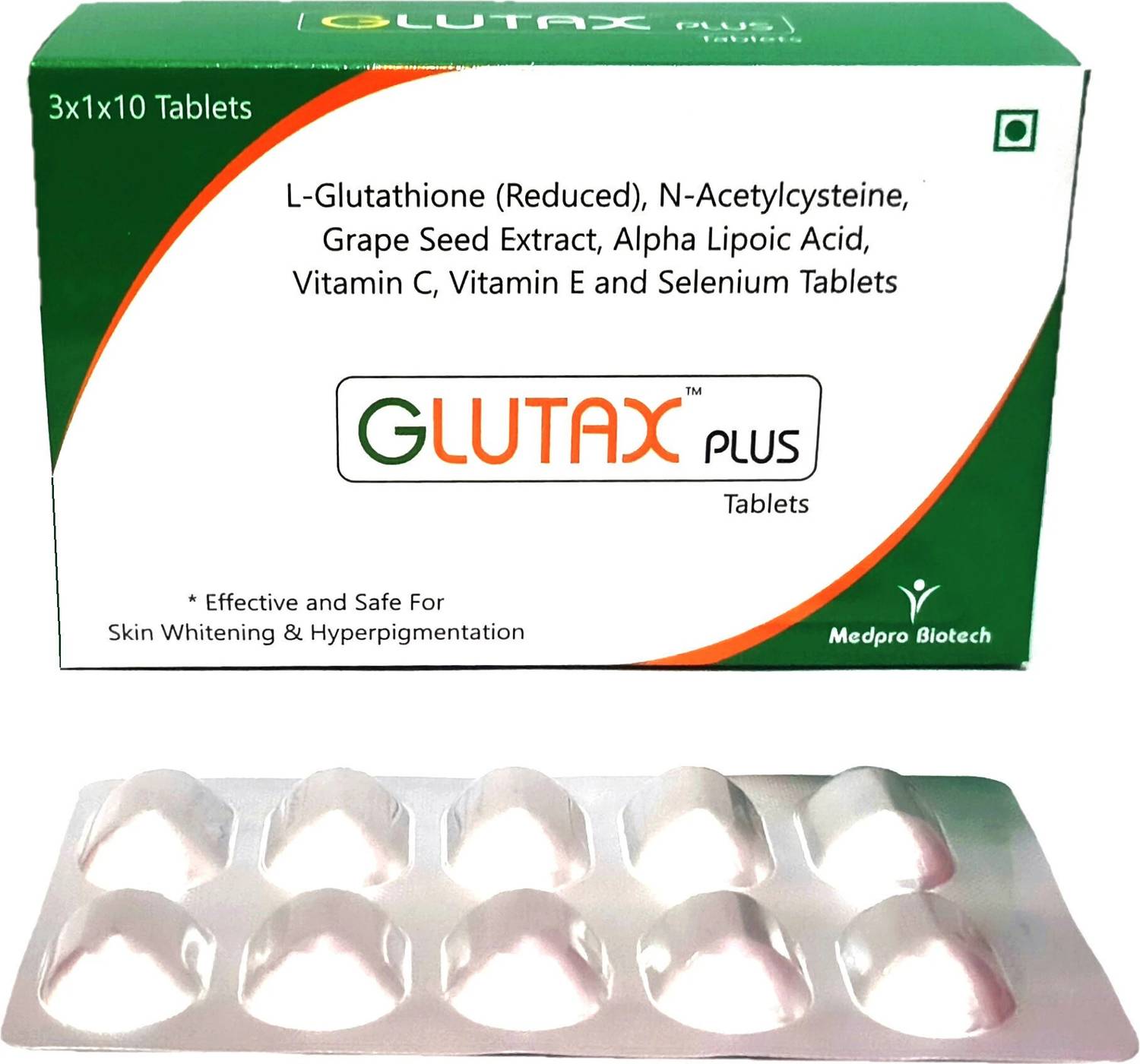 Glutax Glutathione for Skin Whitening, Hyperpigmentation, Melasma, Wrinkles  & Freckles