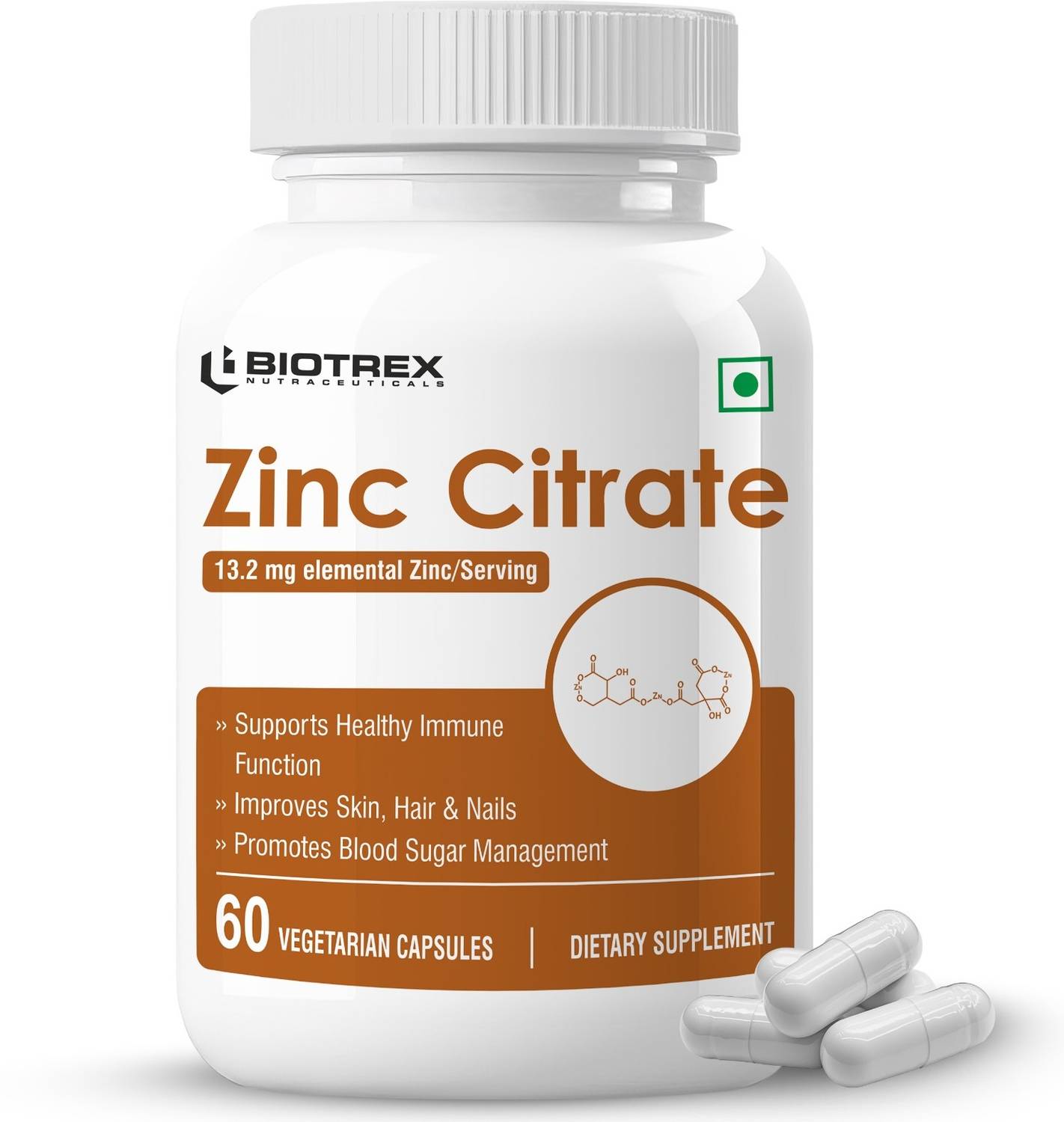 BIOTREX NUTRACEUTICALS Zinc Citrate Supplement