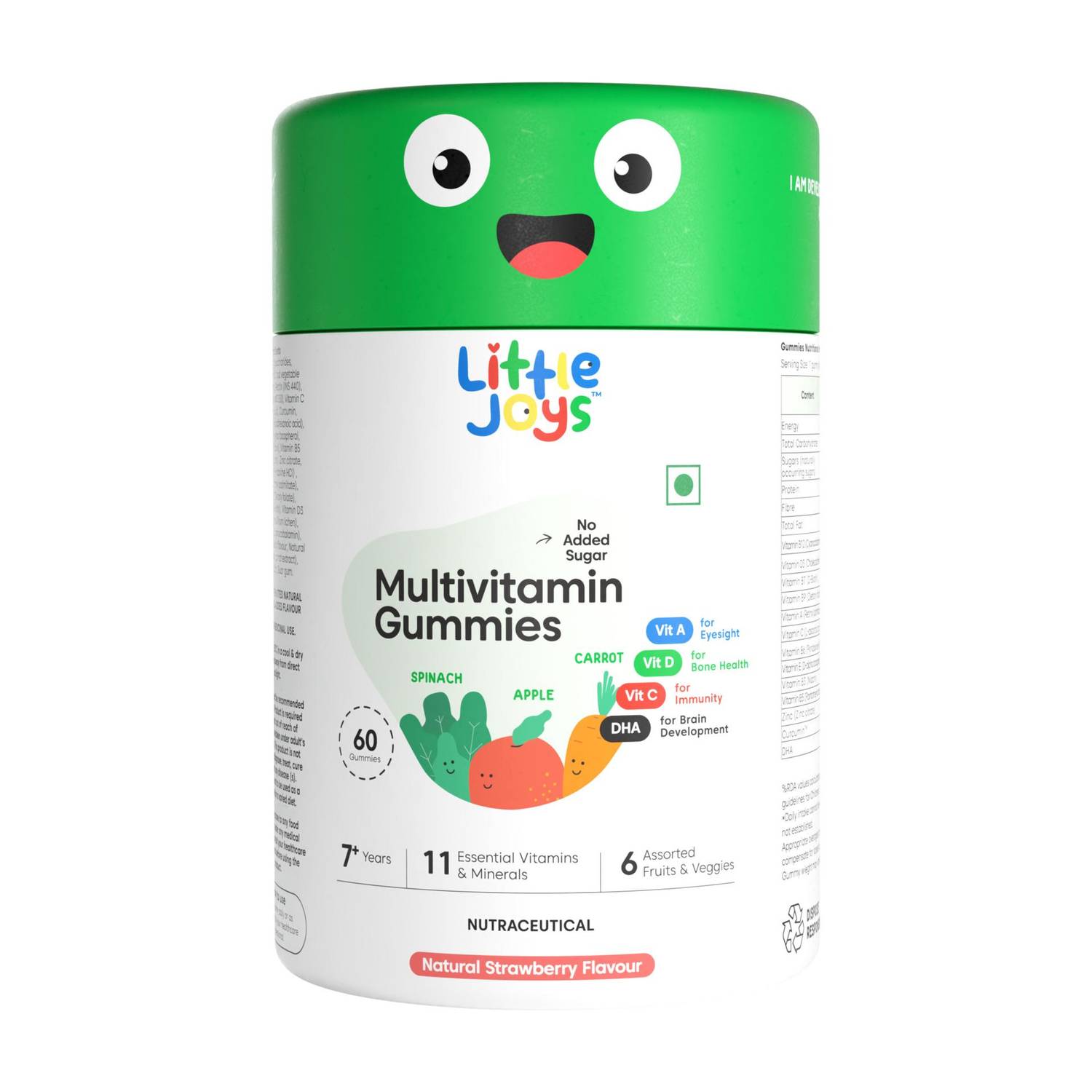 Little Joys Multivitamin Gummies for Kids 7-12 years | Strawberry Flavor | Boosts Immunity