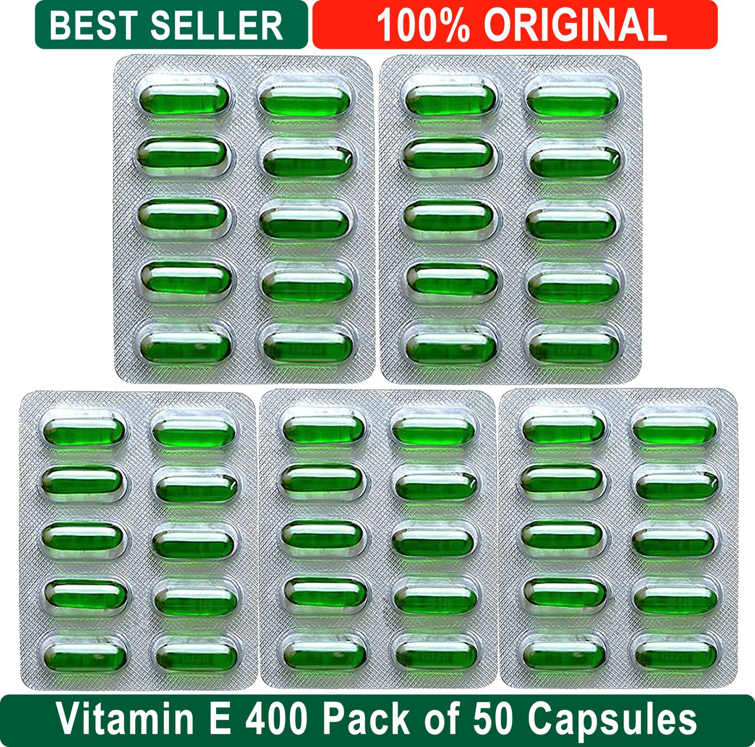 Vitamin-E 400 Supplement – Natural Antioxidant for Radiant Skin & Shiny Hair - Image 1
