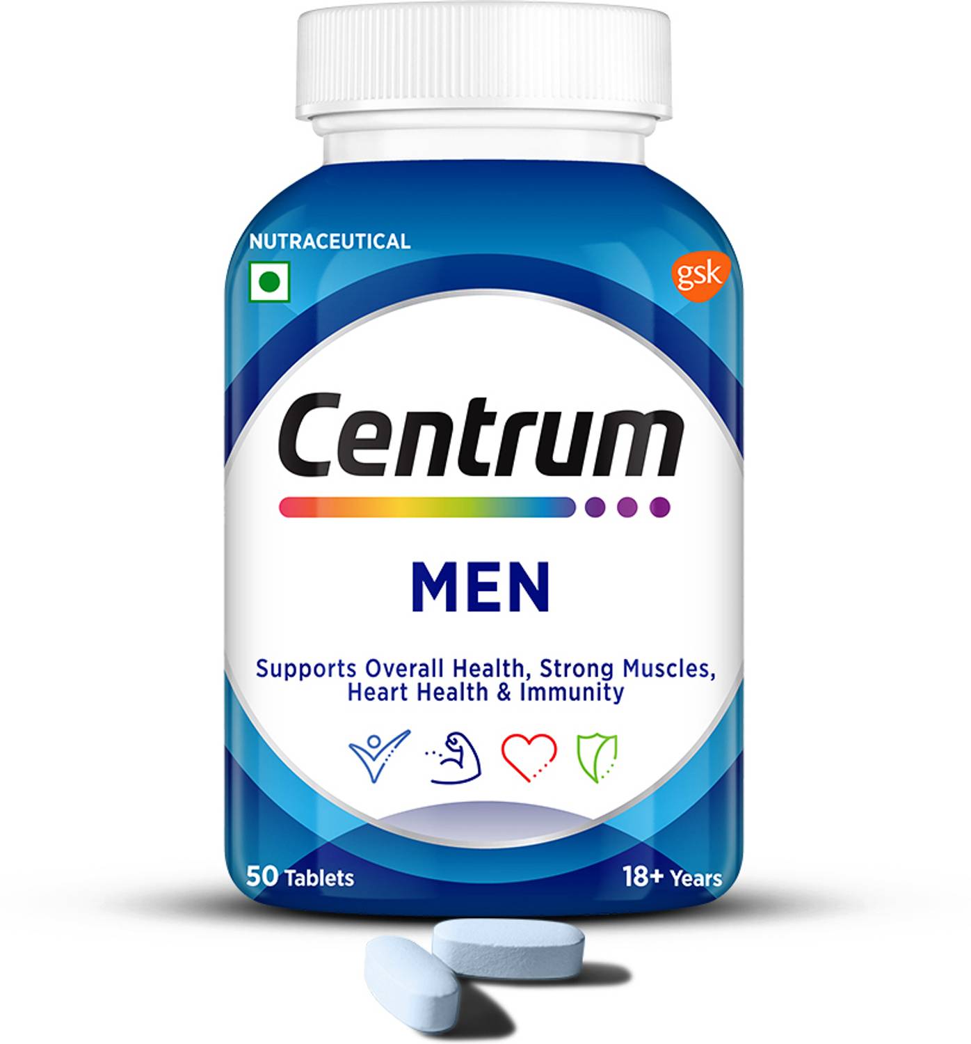 Centrum Men Supports Overall Health (Veg) World's No.1 Multivit