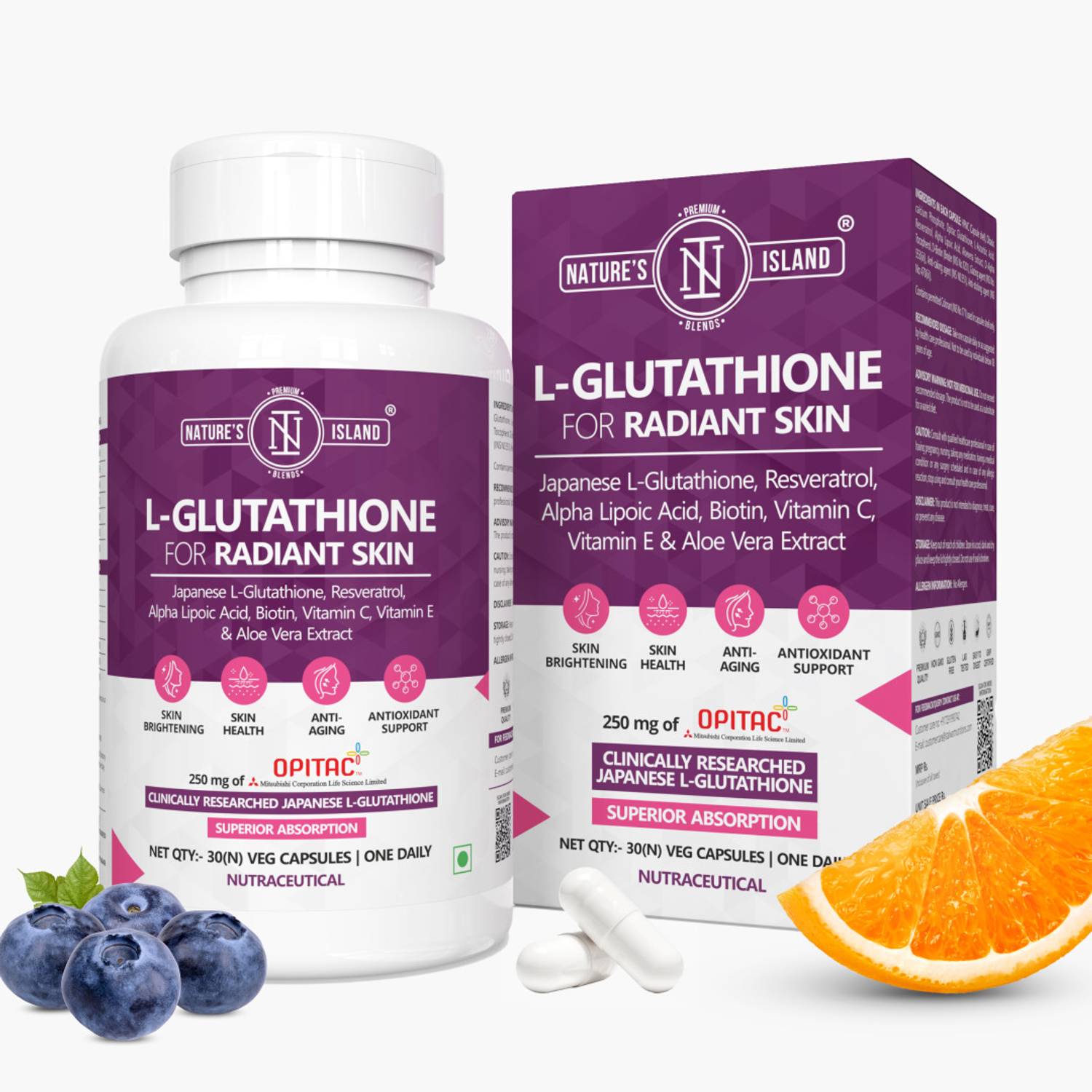 glutathione in nature Nature's island L-Glutathione 30 Veg Capsules Price in India