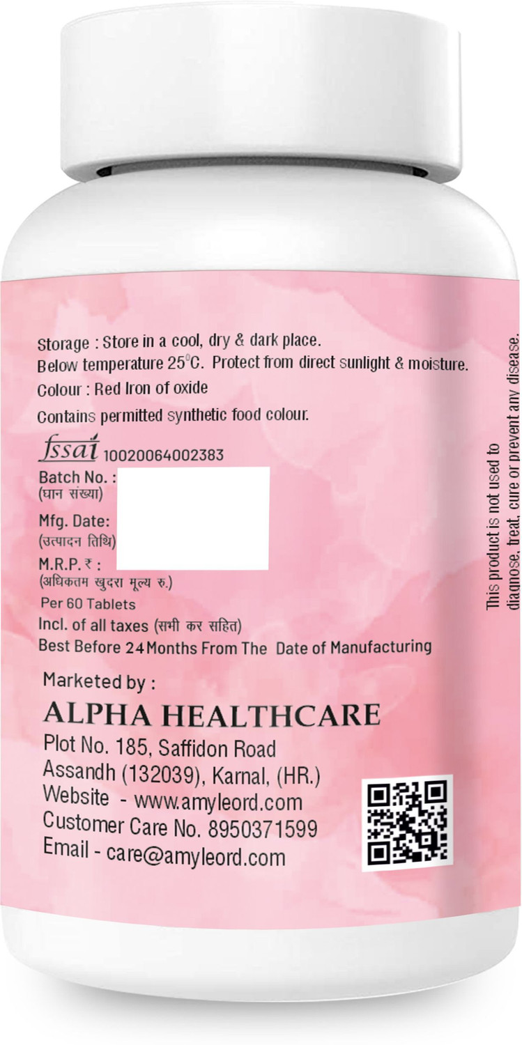 Image of Amyleord L-Glutathione Tablet 1000mg with Vitamin C&E, Biotin, Grape Seed for Skin Glow