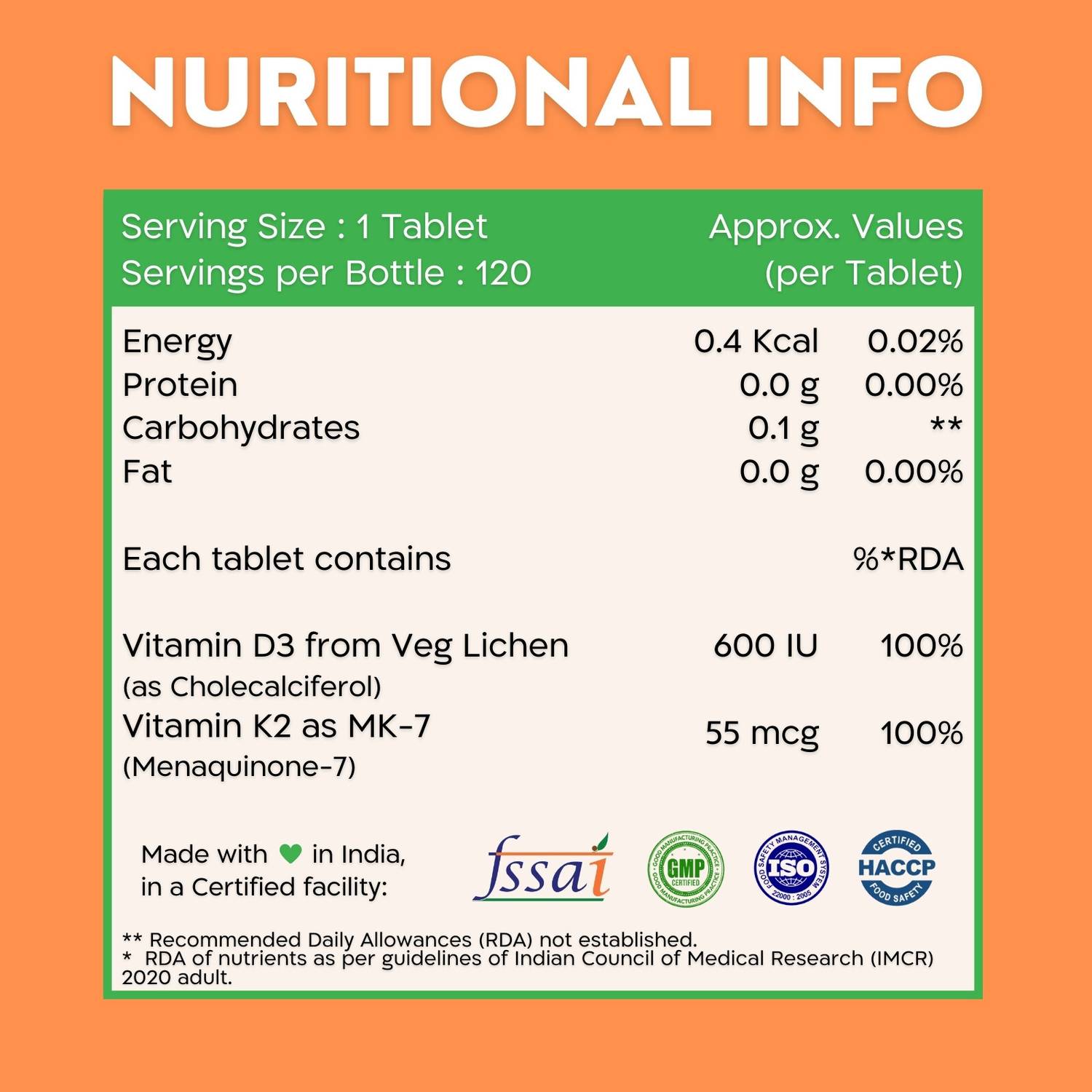 Nutrabud Veg Plant Based Vitamin D3+K2 Supplement - Image 3
