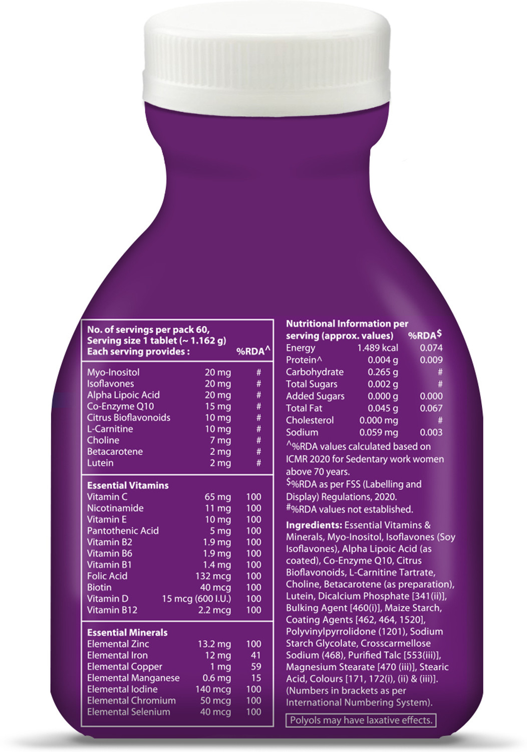 Image of Wellwoman 70+ Multivitamin for Women | Biotin, L-Carnitine, Choline | Energy & Vitality