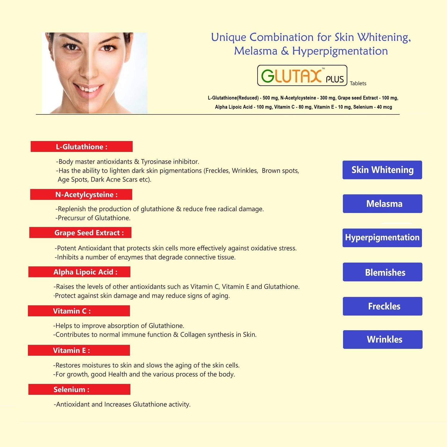 glutathione tablets for melasma ACG Glutathione: Potent Antioxidant Supplement for Cellular Health —  Results RNA main image 1