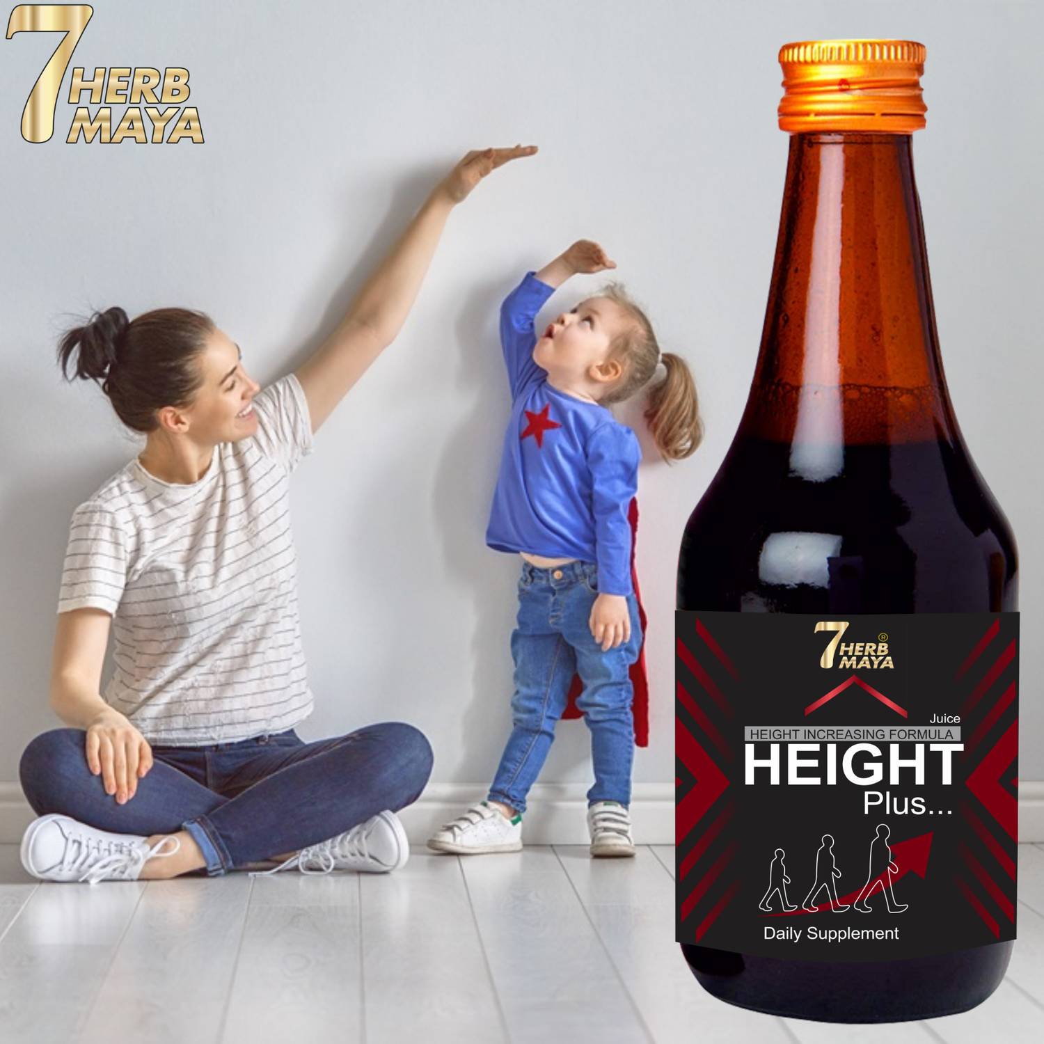 7Herbmaya Height Plus Height Growth Juice For Boys' & Girls | Height Gain Medicine