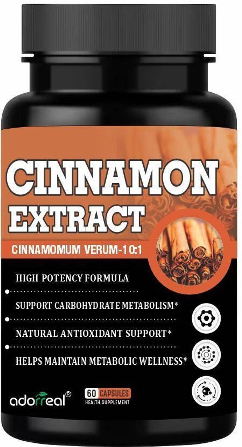 Adorreal Cinnamon Extract Capsules | Cinnamomum Verum 10:1 Concentrated Formula