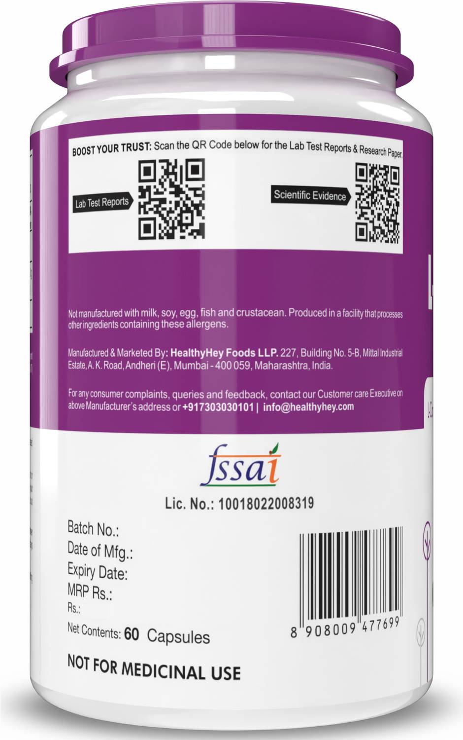 HealthyHey Nutrition L-Carnitine & L-Tartrate (LCLT) 500mg - 60 Vegetable  Capsules Price in India - Buy HealthyHey Nutrition L-Carnitine & L-Tartrate  (LCLT) 500mg