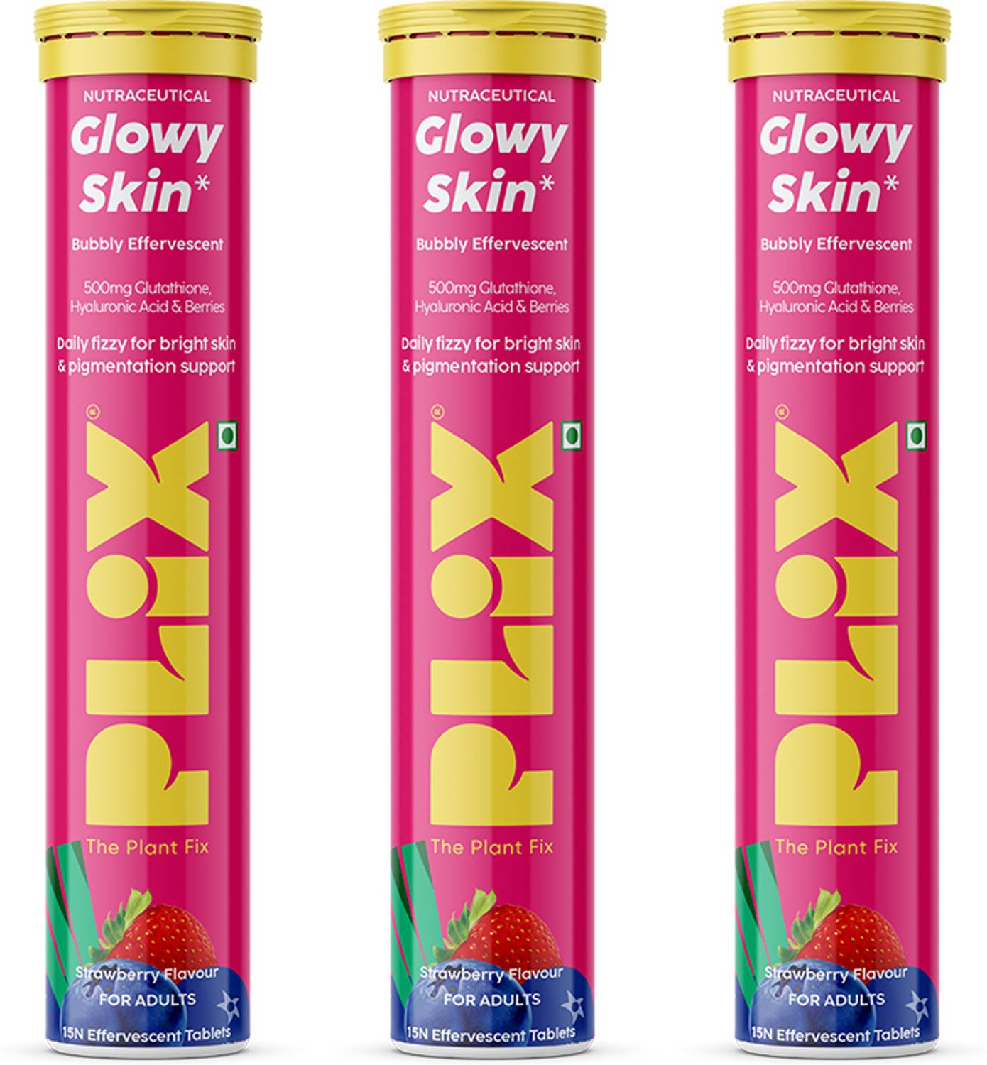 The Plant Fix Plix Glowy Skin Bubbly Effervescent 600mg - Image 1