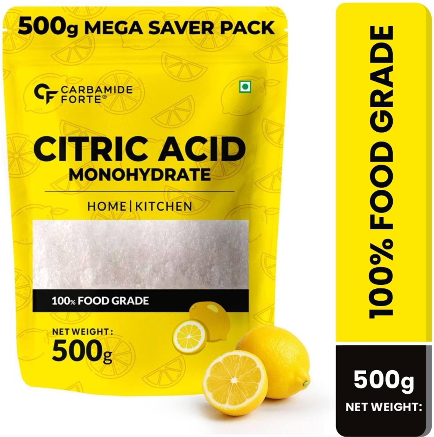 CARBAMIDE FORTE Citric Acid Powder For Cleaning | 100% Food Grade - Nimbu Sat | Lemon Flavour