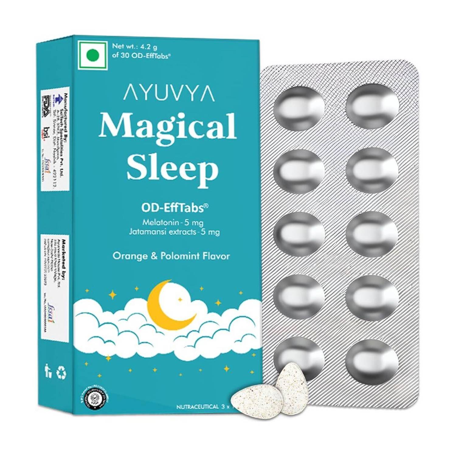 Ayuvya Magical Sleep Support Pills with Melatonin