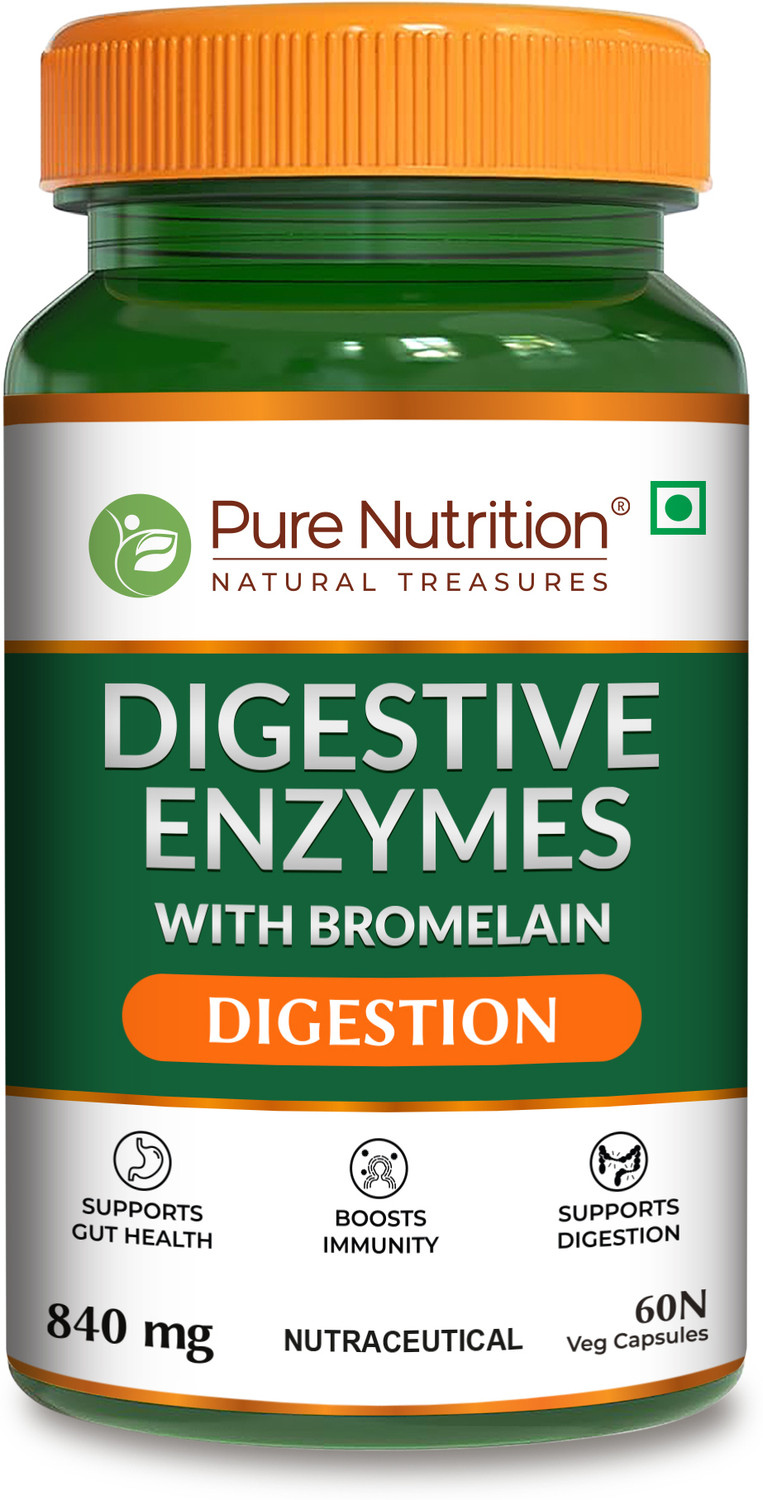 Image of Pure Nutrition Digestive Enzymes with Bromelain Supports Digestion & Nutrients